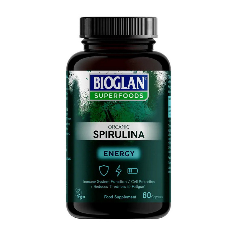 Спіруліна органічна, Bioglan Organic Spirulina, 60 капсул