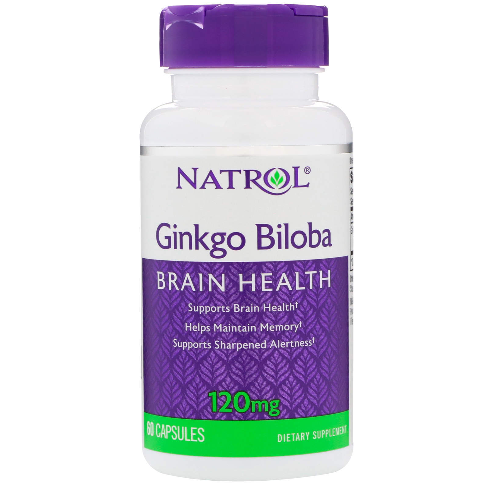 Гінкго білоба, Natrol Ginkgo Biloba, 120 мг, 60 капсул