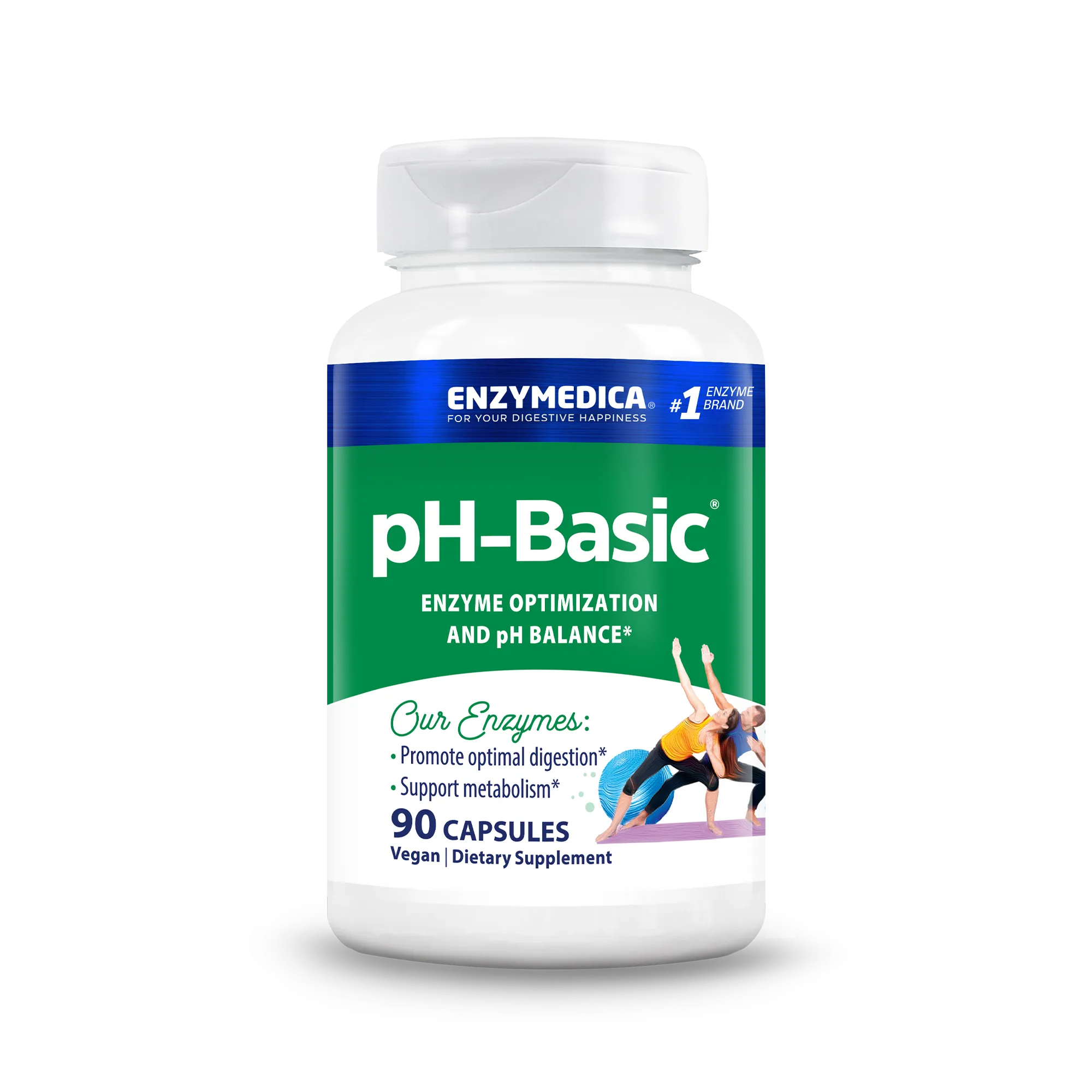 Підтримка балансу рН, ферменти, pH-Basic, Enzymedica, 90 капсул