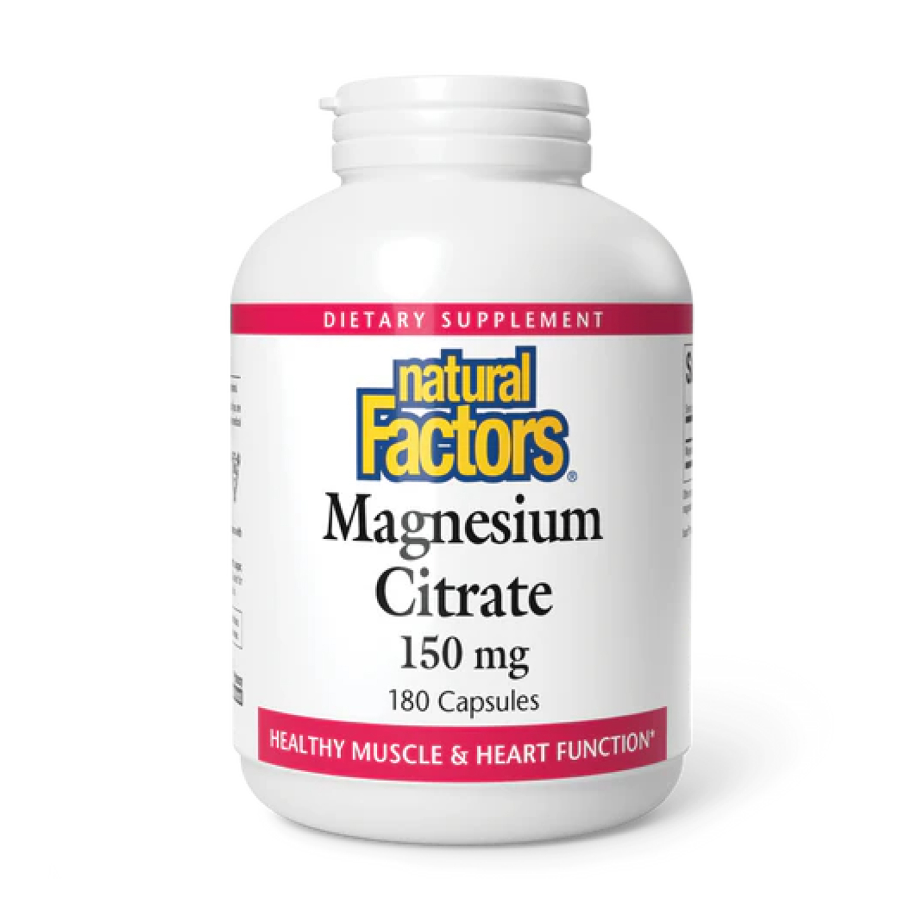 Магній цитрат, Natural Factors Magnesium Citrate, 150 мг, 180 капсул