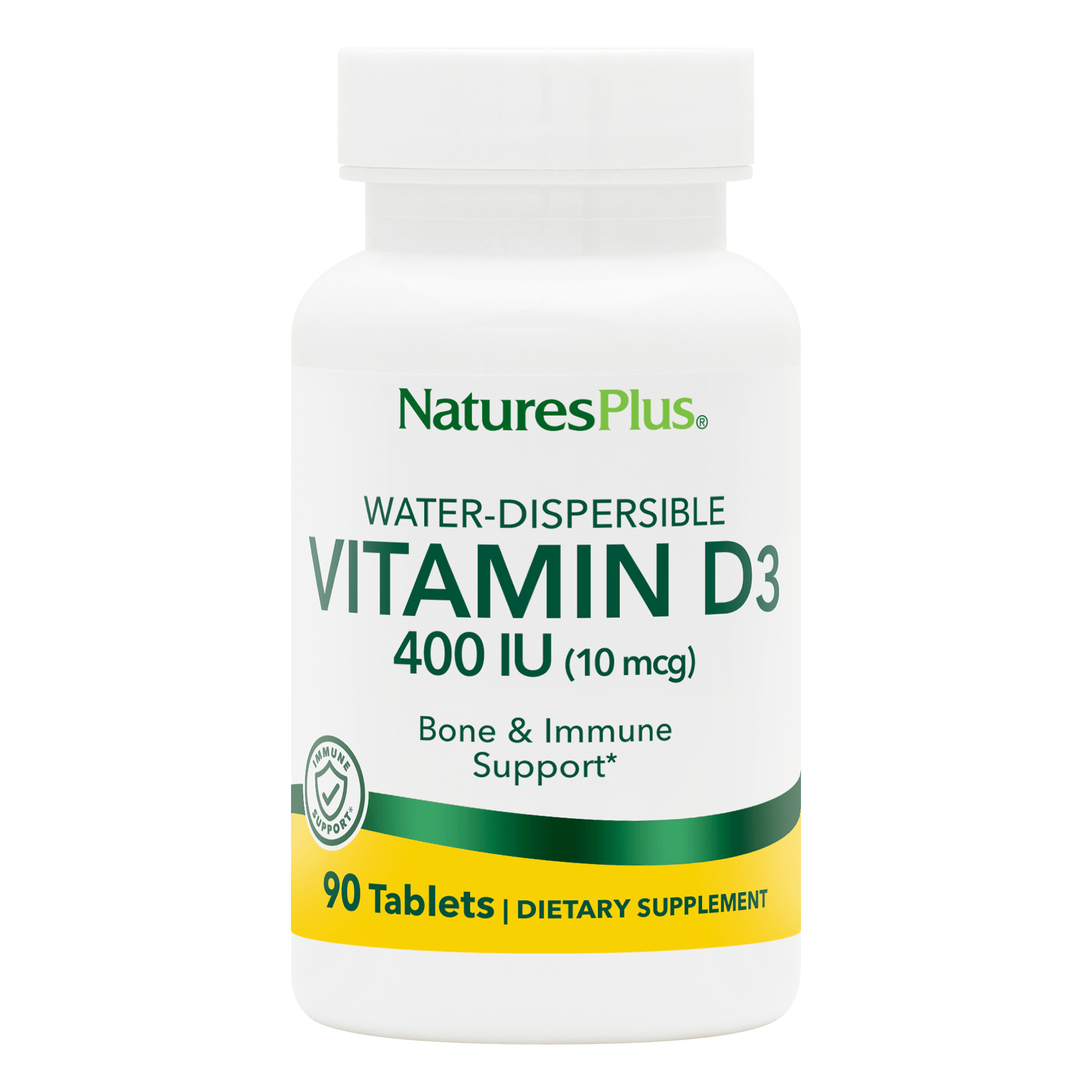 Вітамін D3, Natures Plus Vitamin D3, 400 МО, 90 таблеток