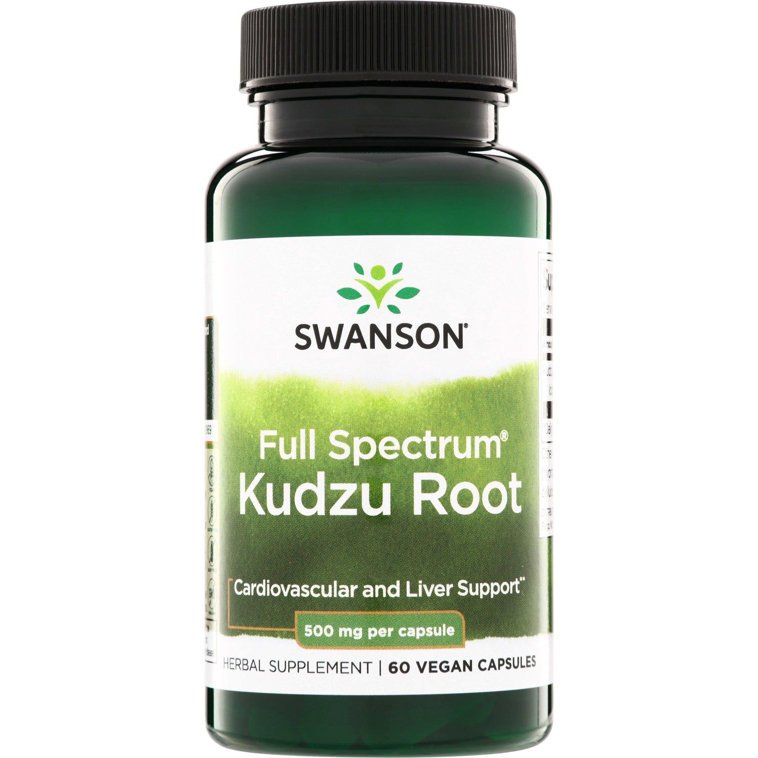Корінь кудзу для підтримки здоров'я, Swanson Full Spectrum Kudzu Root, 500 мг, 60 вегетаріанських капсул