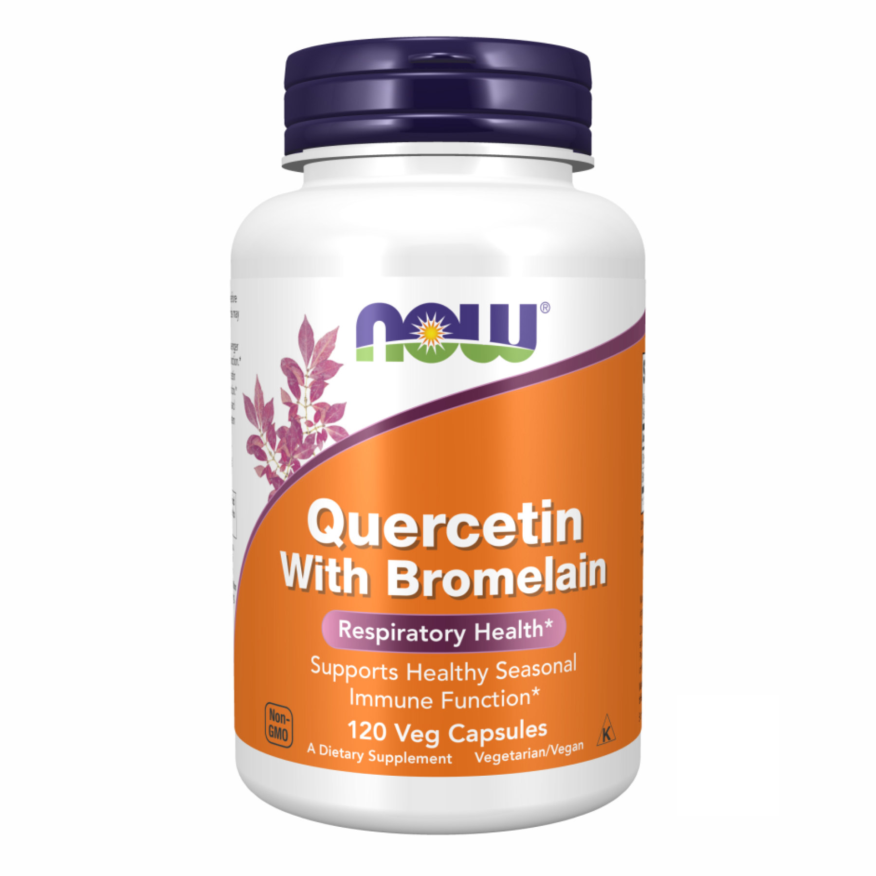 Кверцетин з бромелайном, Now Foods Quercetin with Bromelain, 120 вегетаріанських капсул