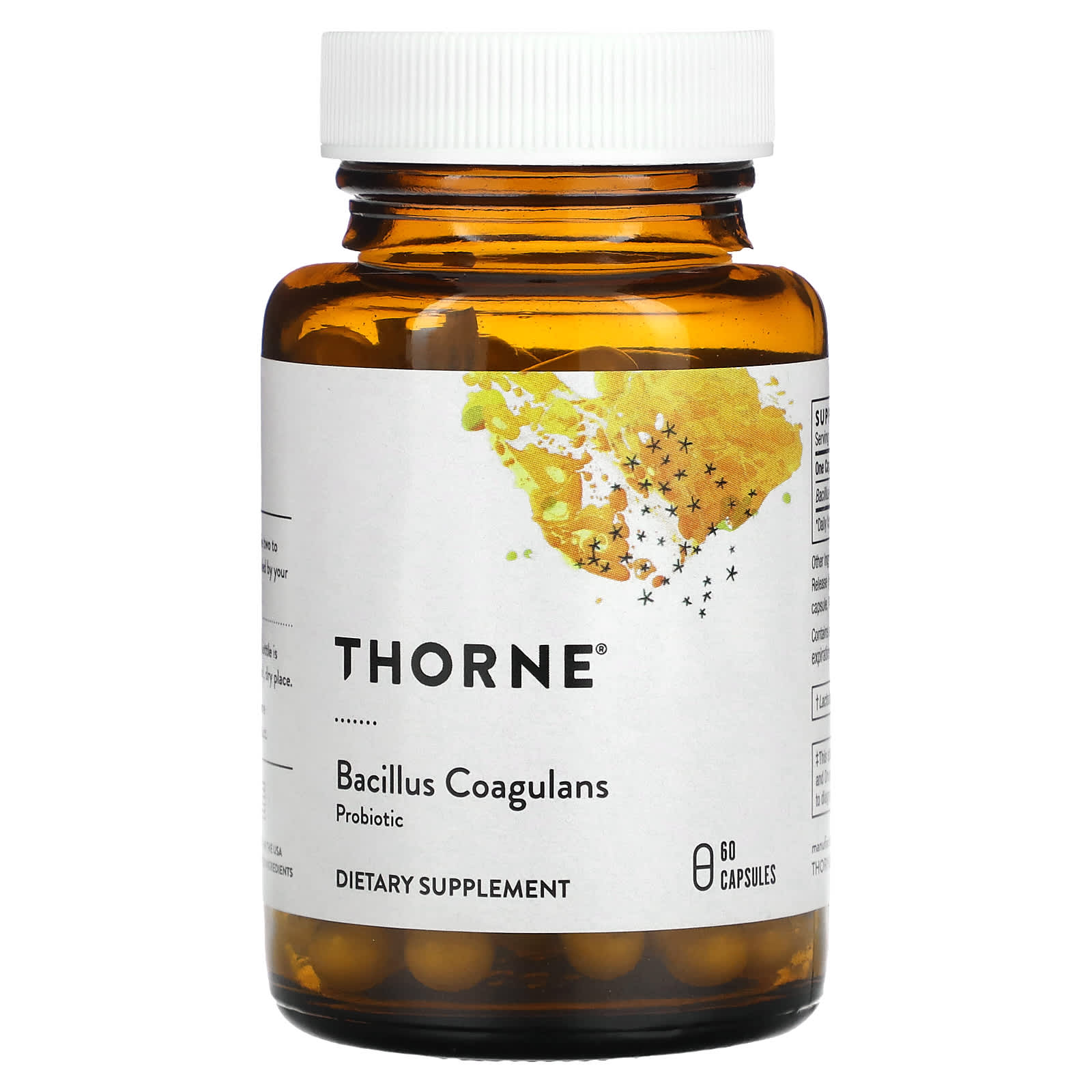 Пробіотик Bacillus Coagulans, Thorne Research Bacillus Coagulans, 60 вегетаріанських капсул