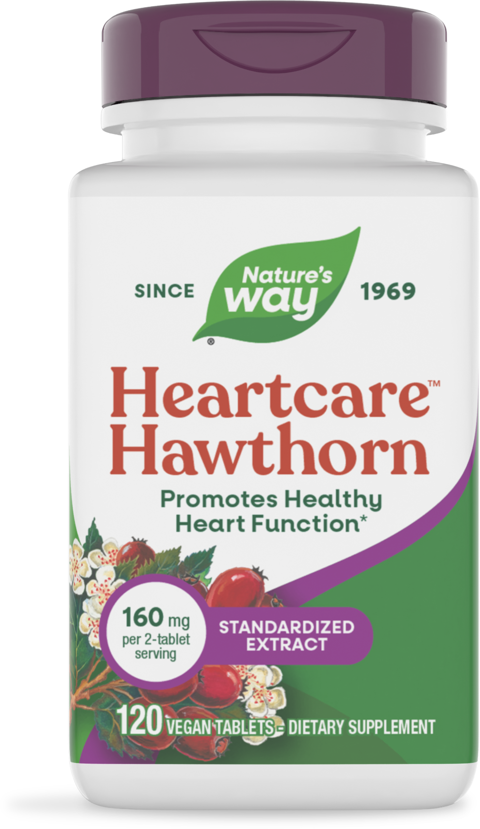 Екстракт глоду, Nature's Way HeartCare Hawthorn, 80 мг, 120 таблеток