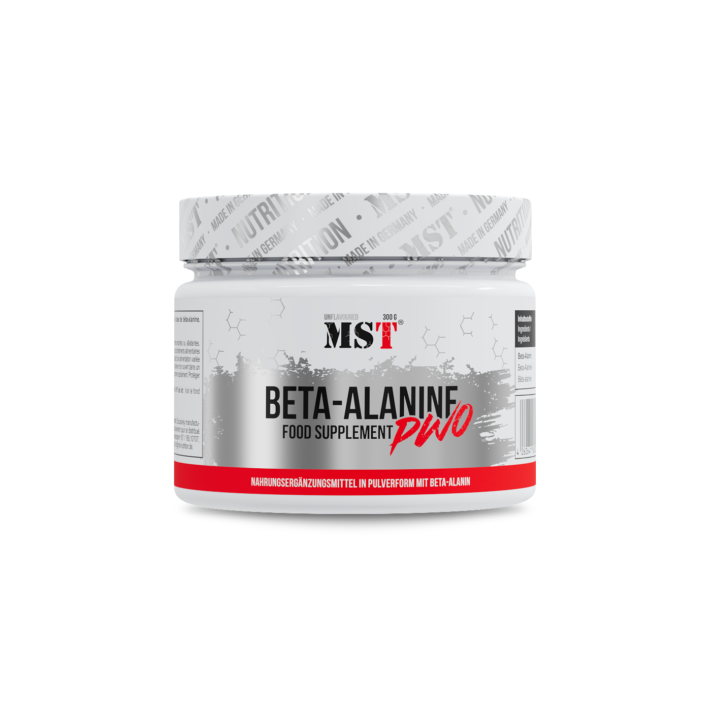 Бета-аланін для підвищення витривалості, MST Beta-Alanine PWO, 300 г