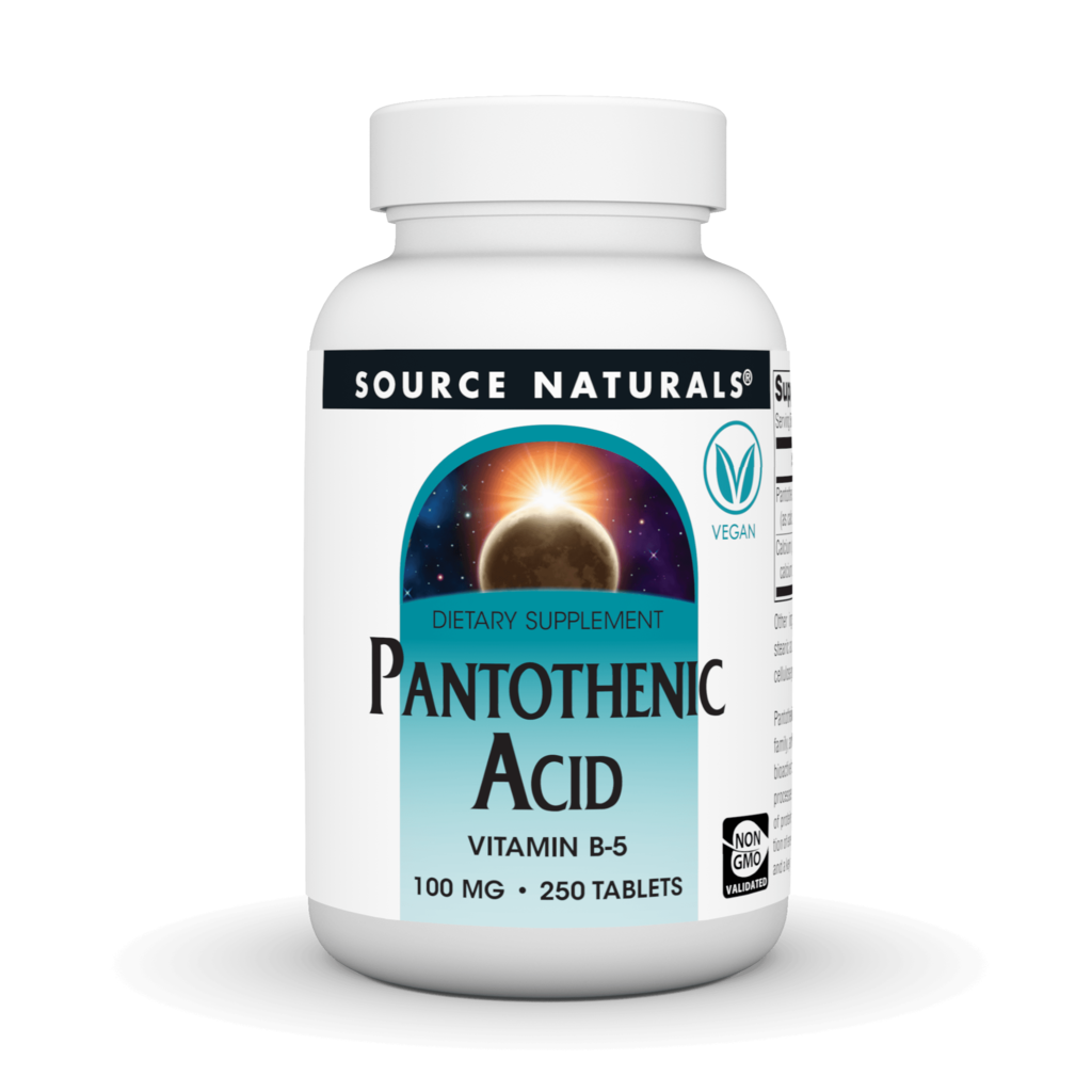 Пантотенова кислота, Source Naturals Pantothenic Acid, 100 мг, 250 таблеток