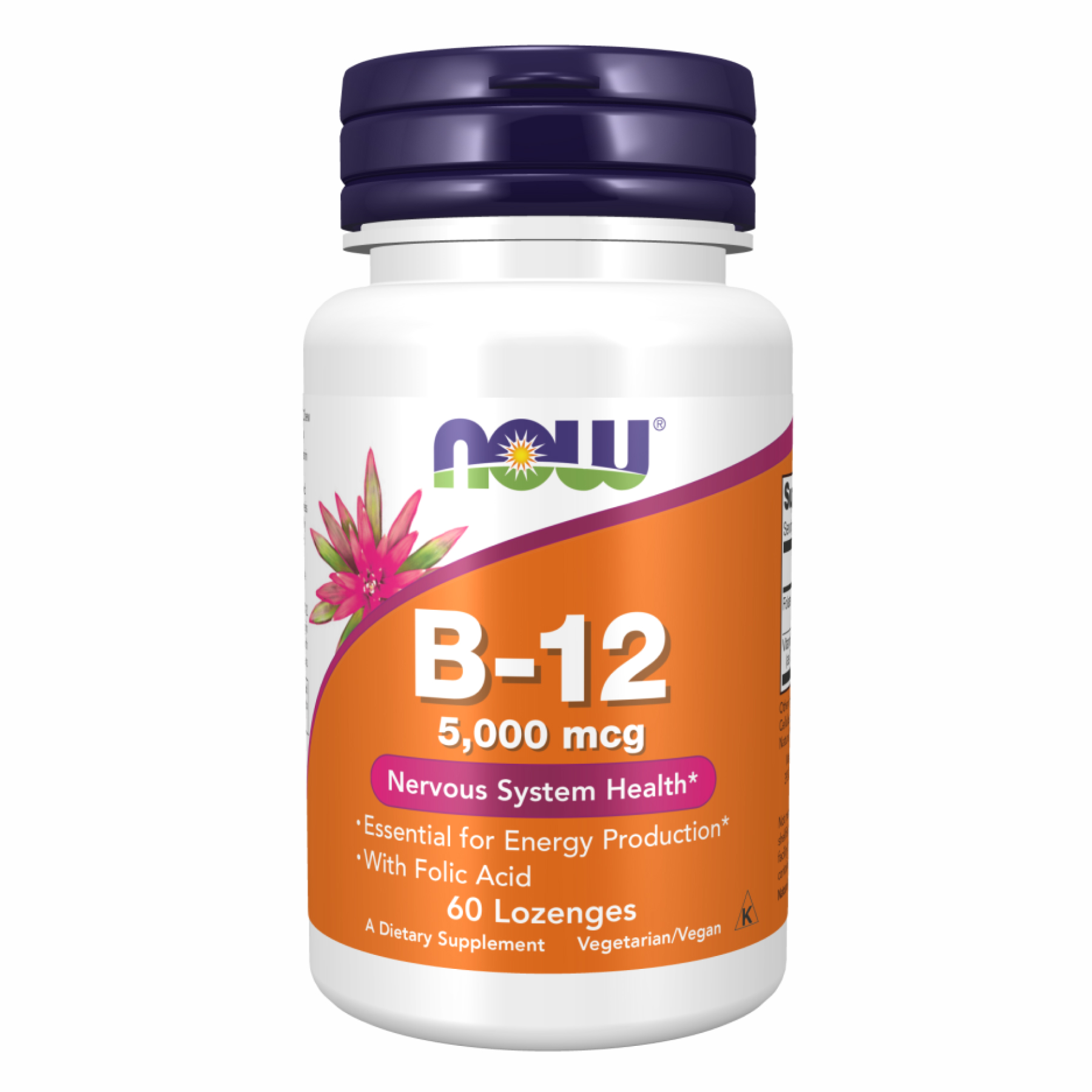 B-12 5000 mcg + Folic - 60 льодяників