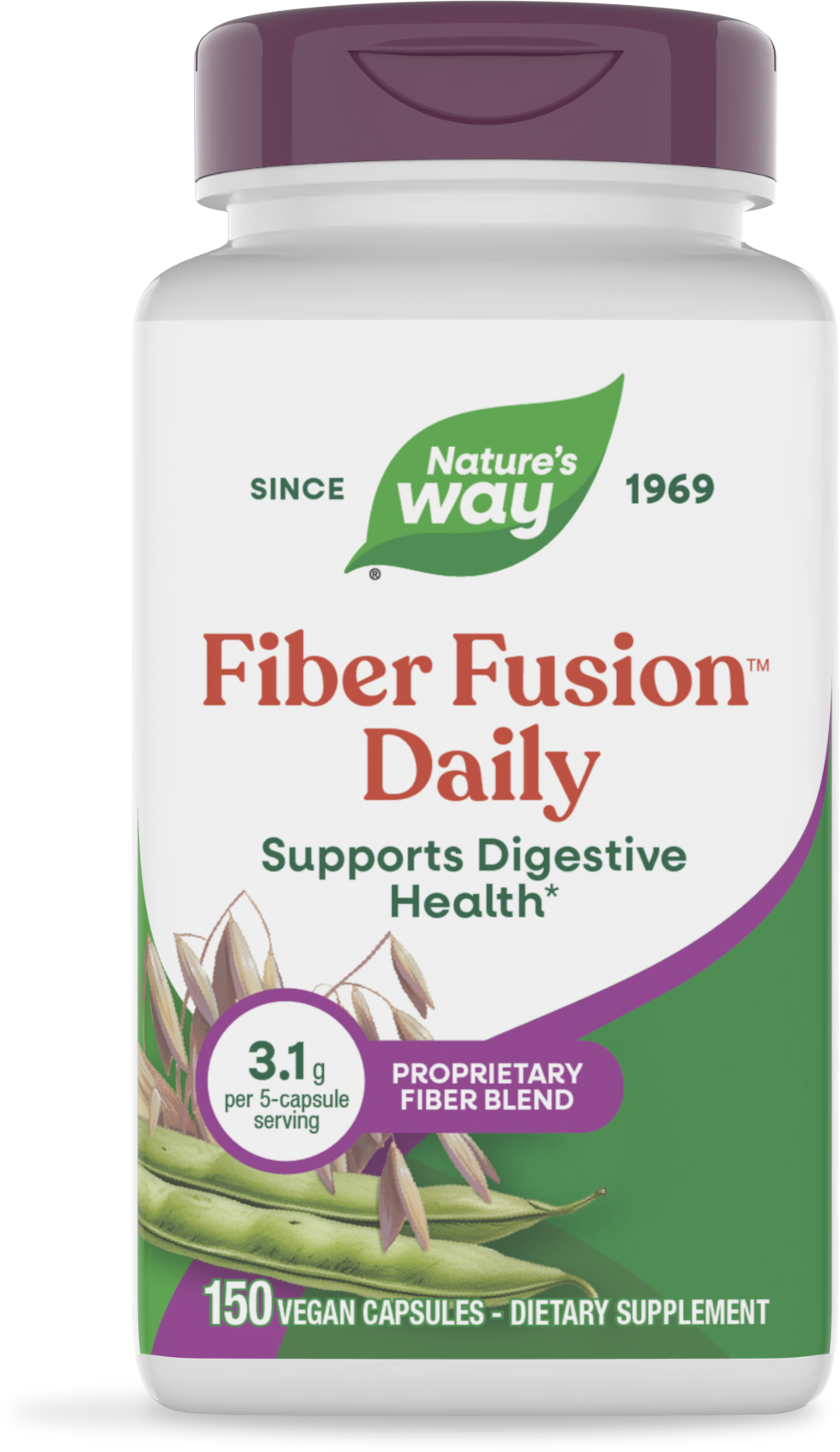 Клітковина, Nature's Way Fiber Fusion Daily, 150 вегетаріанських капсул
