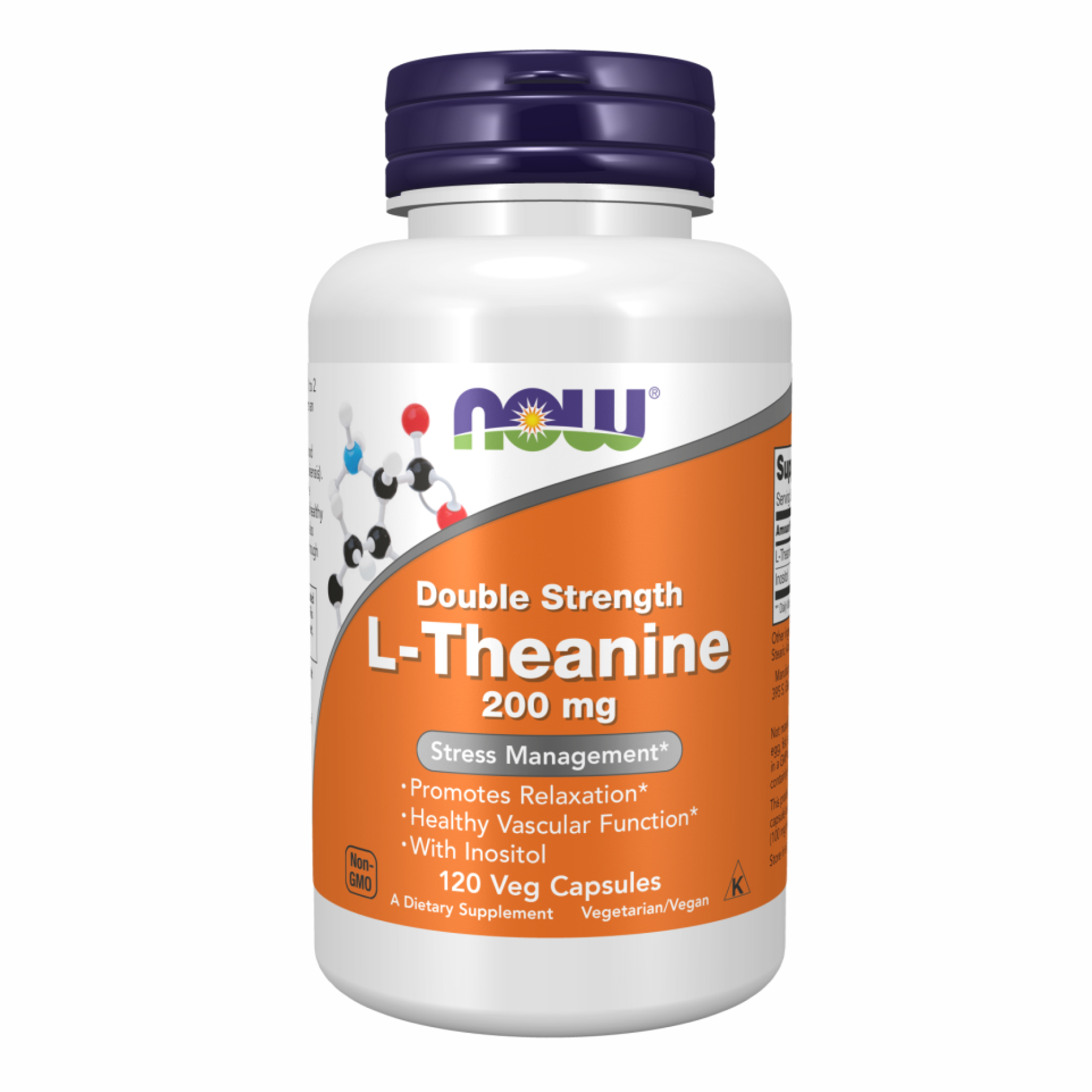 L-теанін, Now Foods L-Theanine, 200 мг, 120 вегетаріанських капсул
