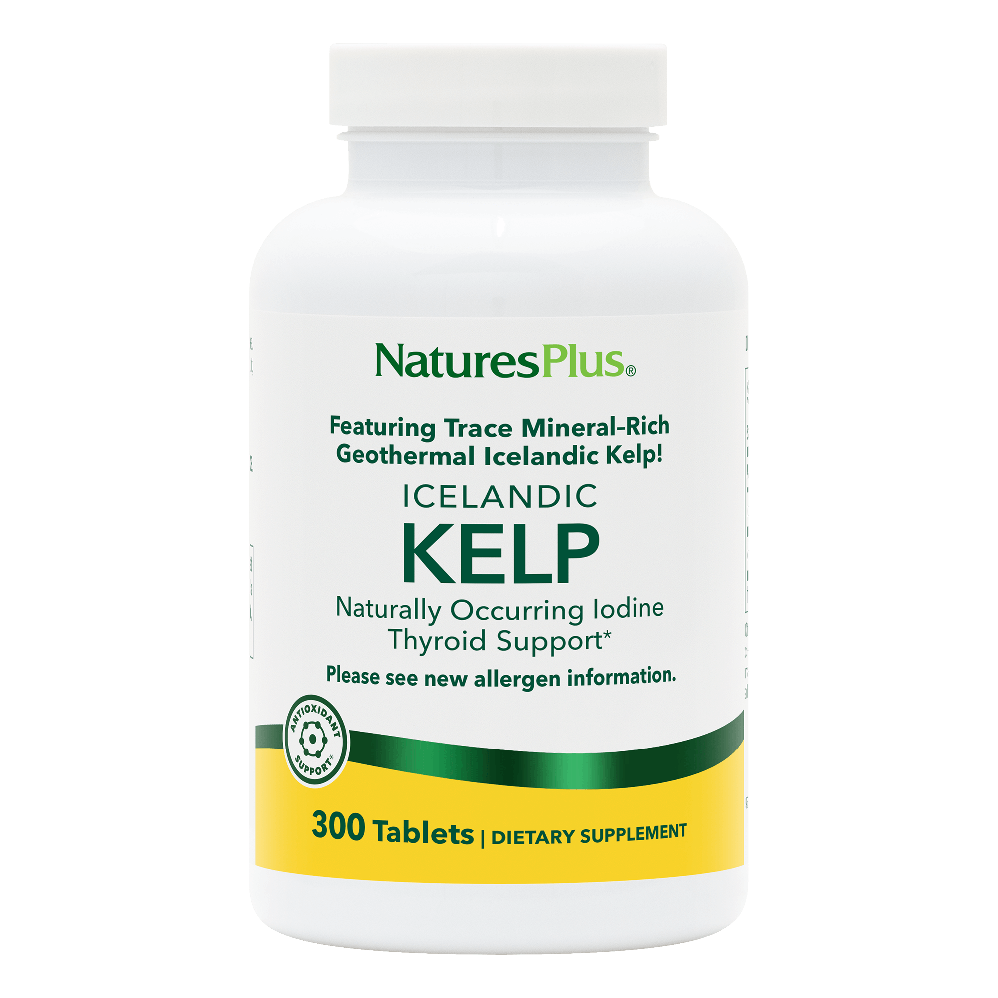 Ламінарія, Kelp, Nature's Plus, ісландська, 300 таблеток