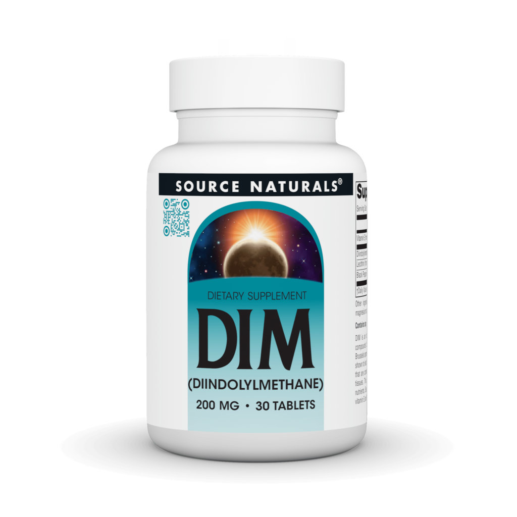 Дііндолілметан для гормонального балансу, Source Naturals DIM, 200 мг, 30 таблеток