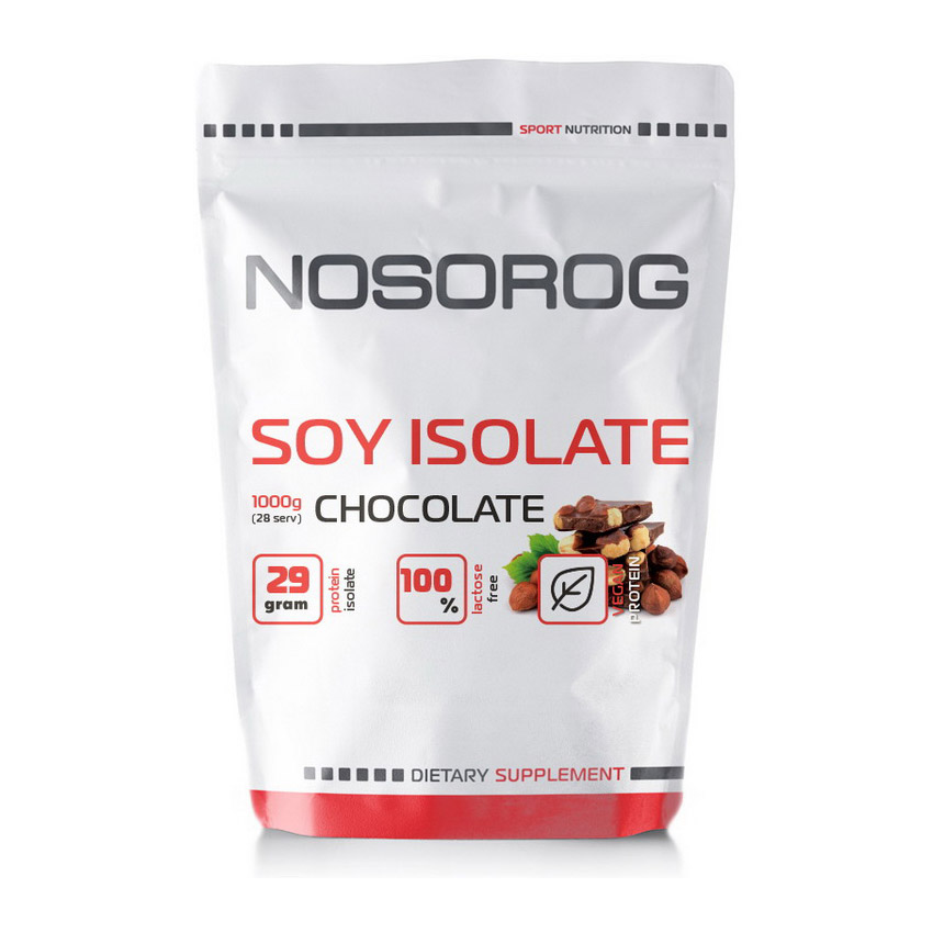 Соєвий ізолят, NOSOROG Soy Isolate, 1 кг (Шоколад)