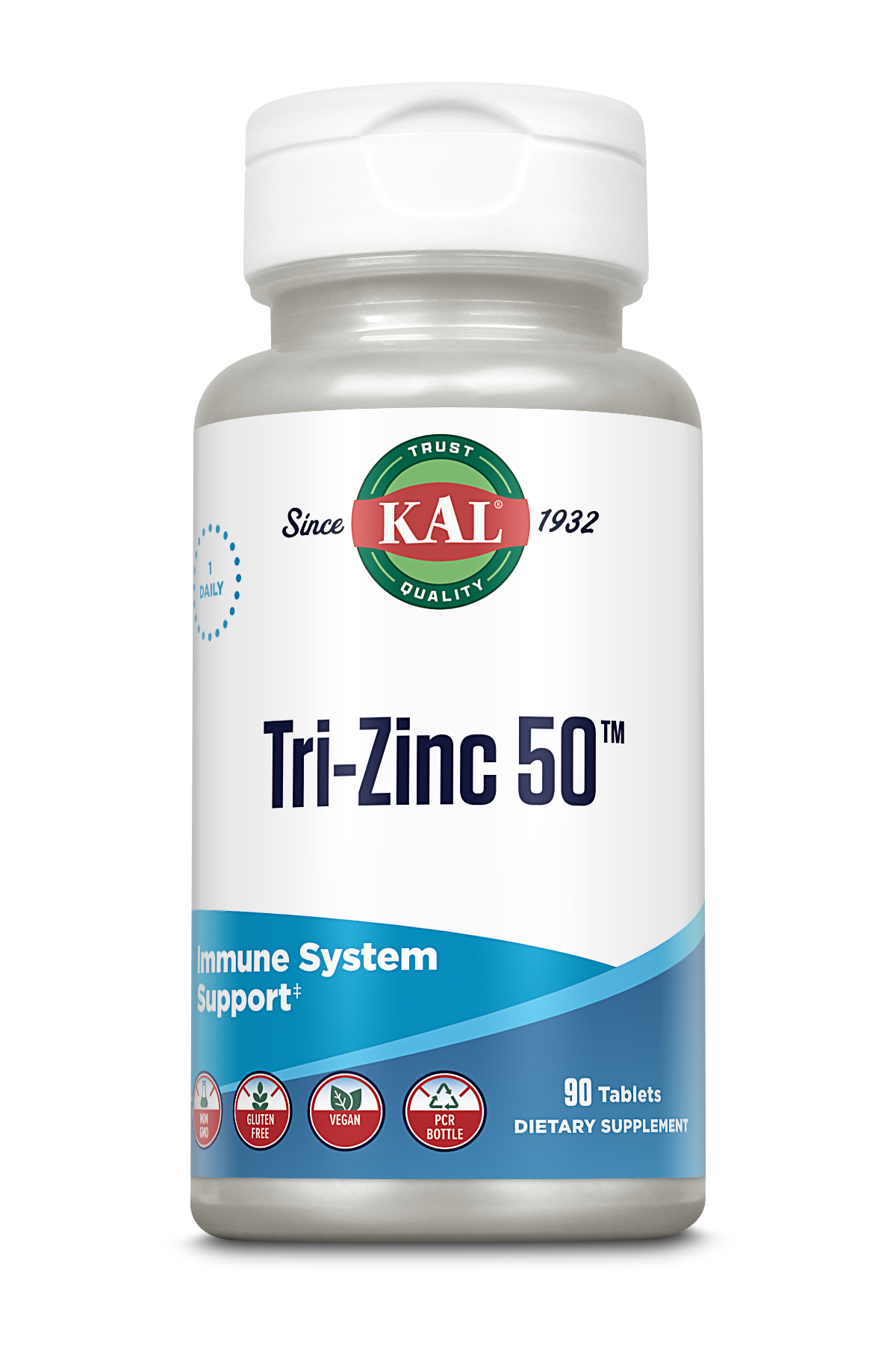 Цинк, Kal Tri-Zinc 50, 50 мг, 90 таблеток
