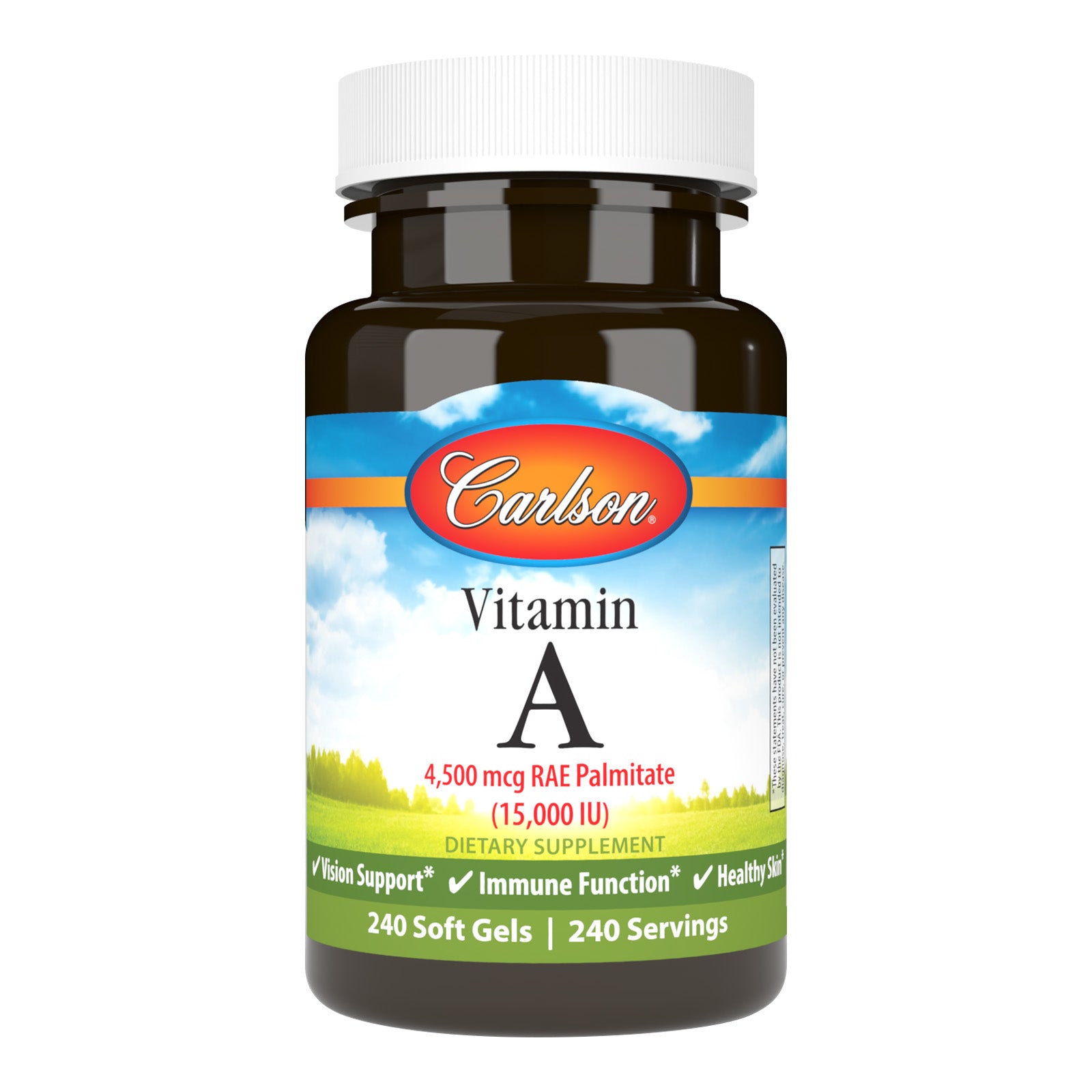 Вітамін А, Carlson Labs Vitamin A, 15000 МО, 240 м'яких капсул