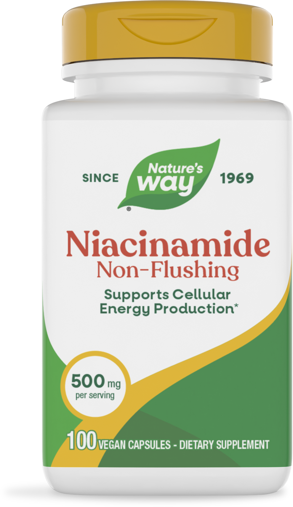 Вітамін B3 (ніацинамід), Nature's Way Niacinamide, 500 мг, 100 вегетаріанських капсул