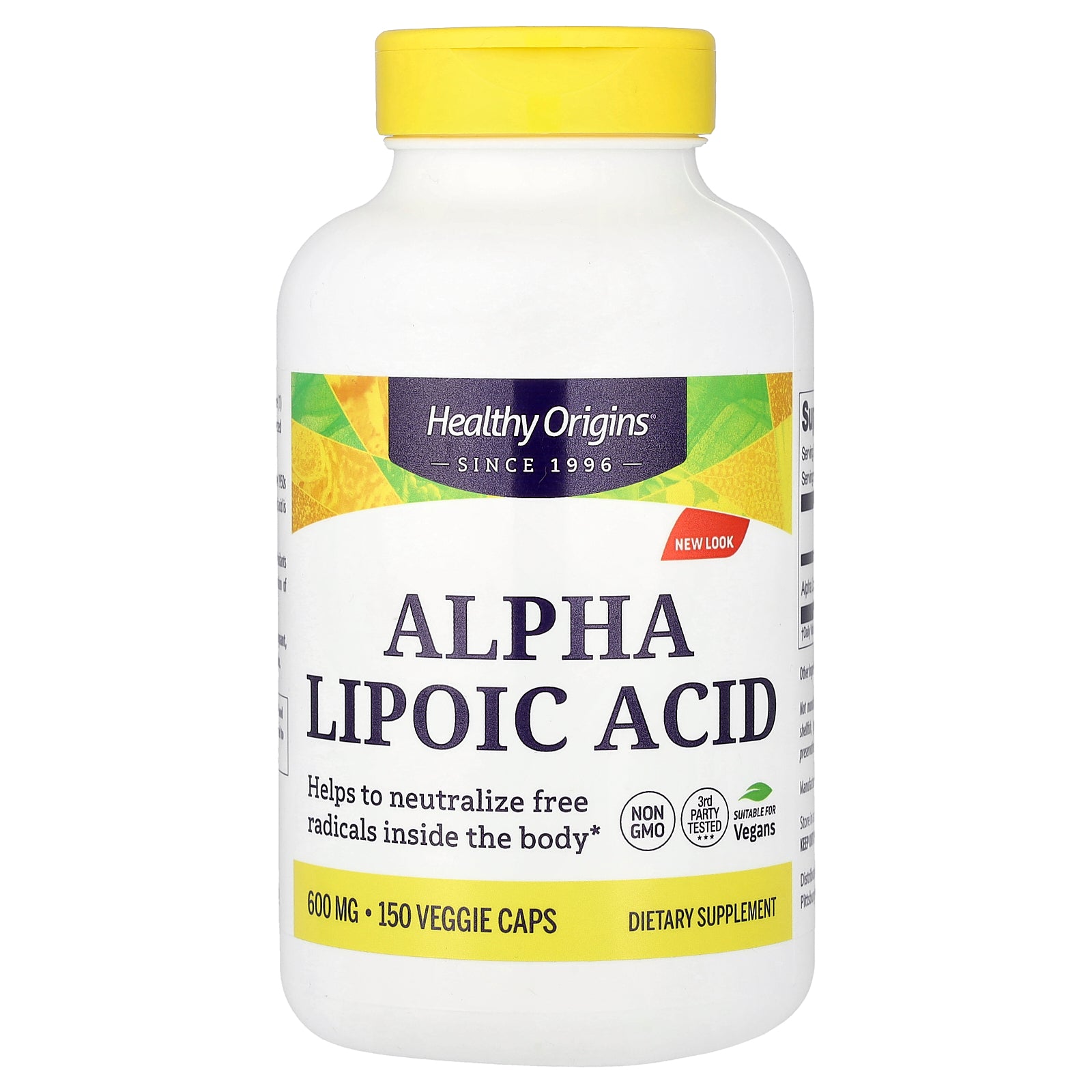 Альфа-ліпоєва кислота, Healthy Origins Alpha Lipoic Acid, 600 мг, 150 вегетаріанських капсул