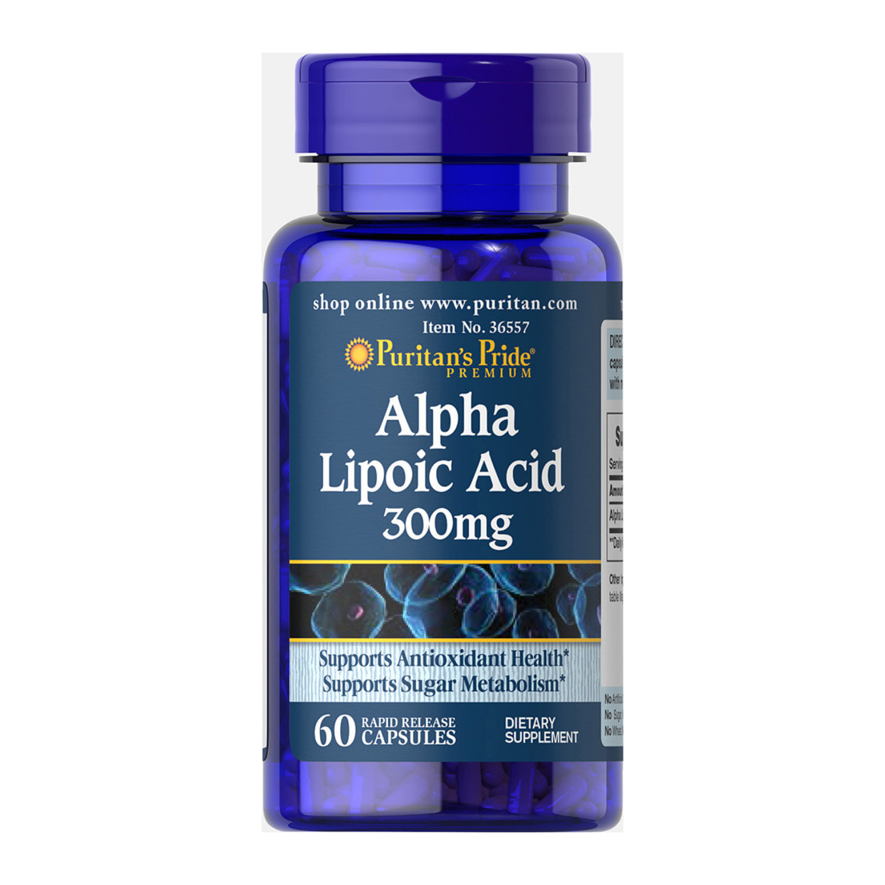 Альфа-ліпоєва кислота, Puritan's Pride Alpha Lipoic Acid, 300 мг, 60 капсул