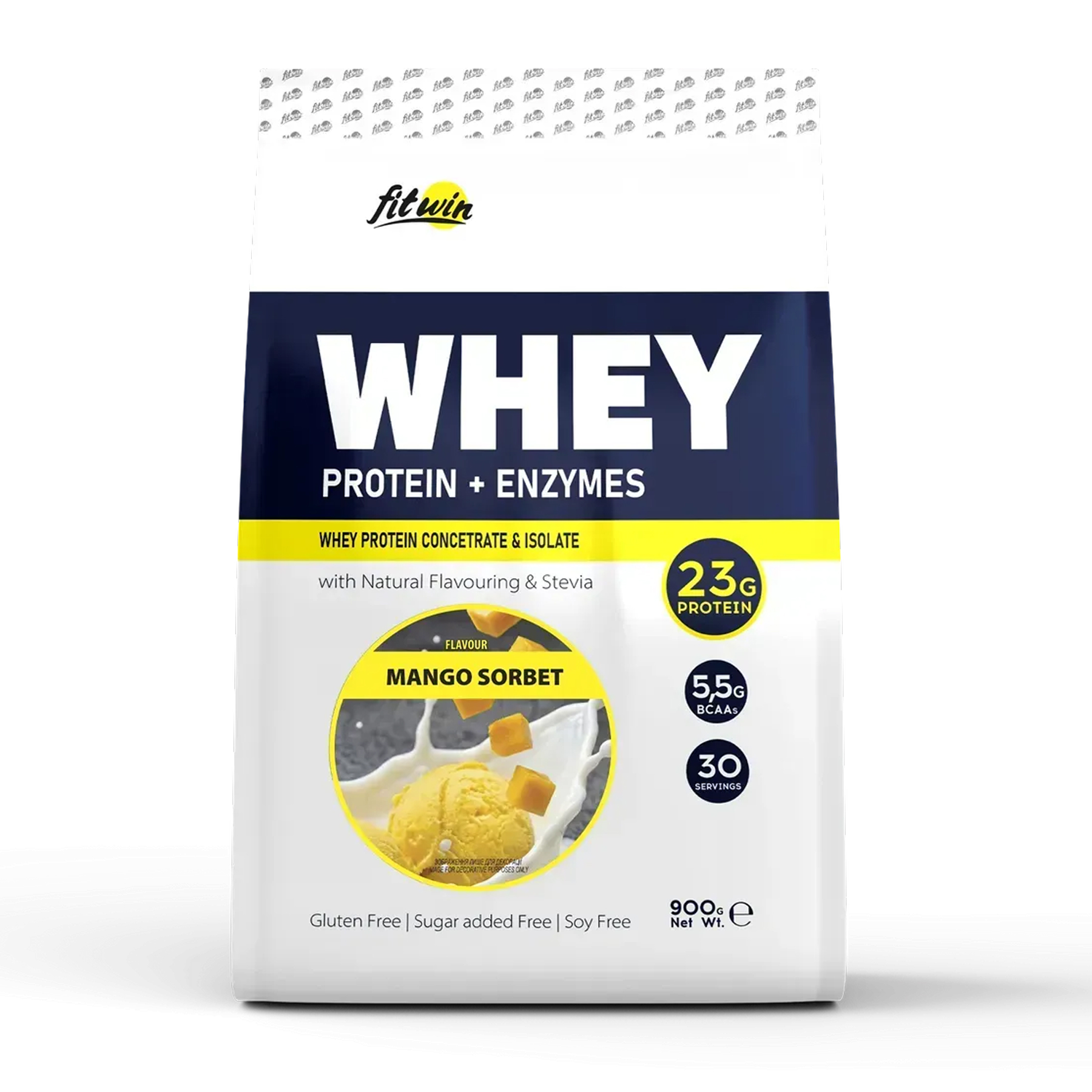 Протеїн сироватковий, FitWin Whey, 900 г (Манговий сорбет)