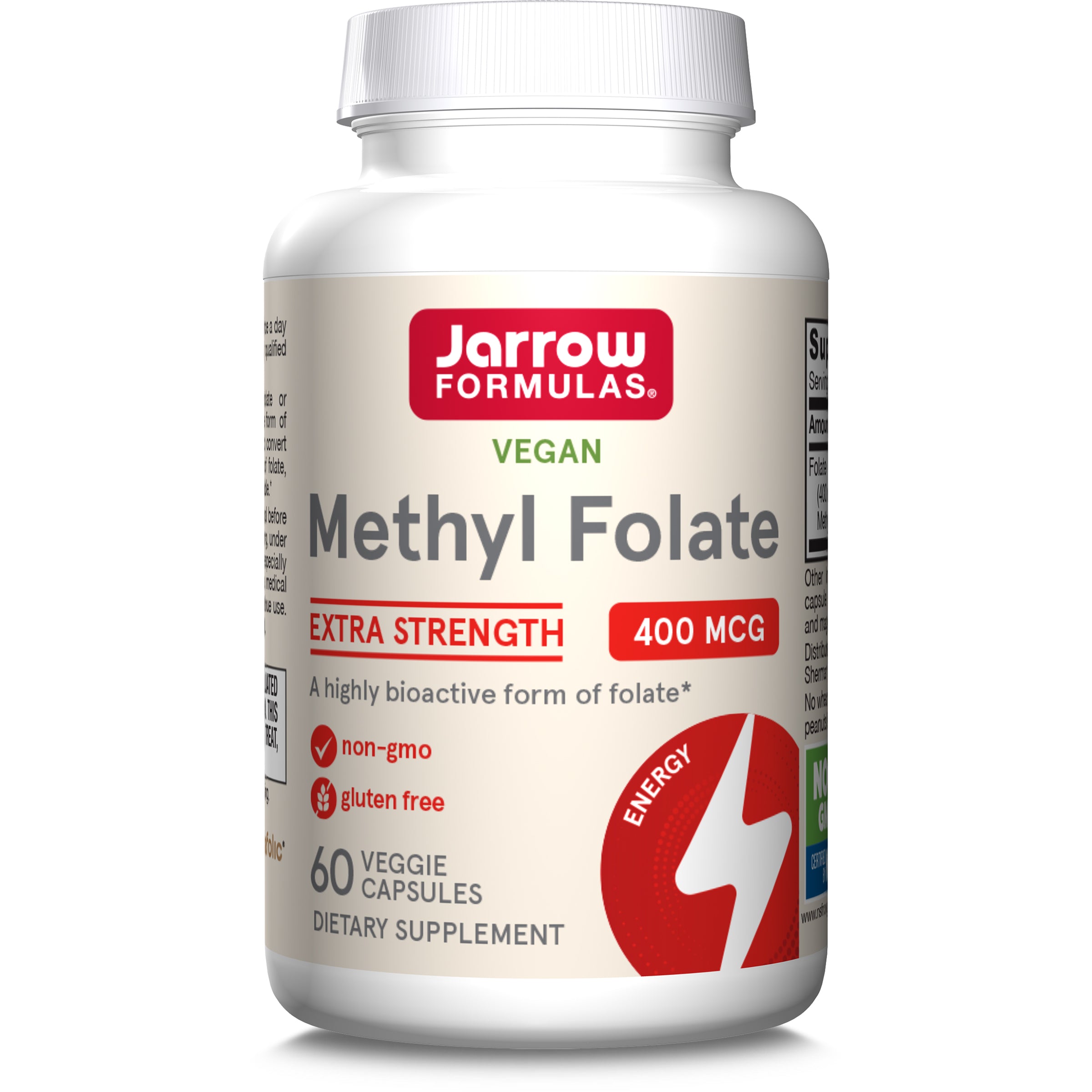 Метилфолат (вітамін B9), Jarrow Formulas Methyl Folate, 400 мкг, 60 вегетаріанських капсул