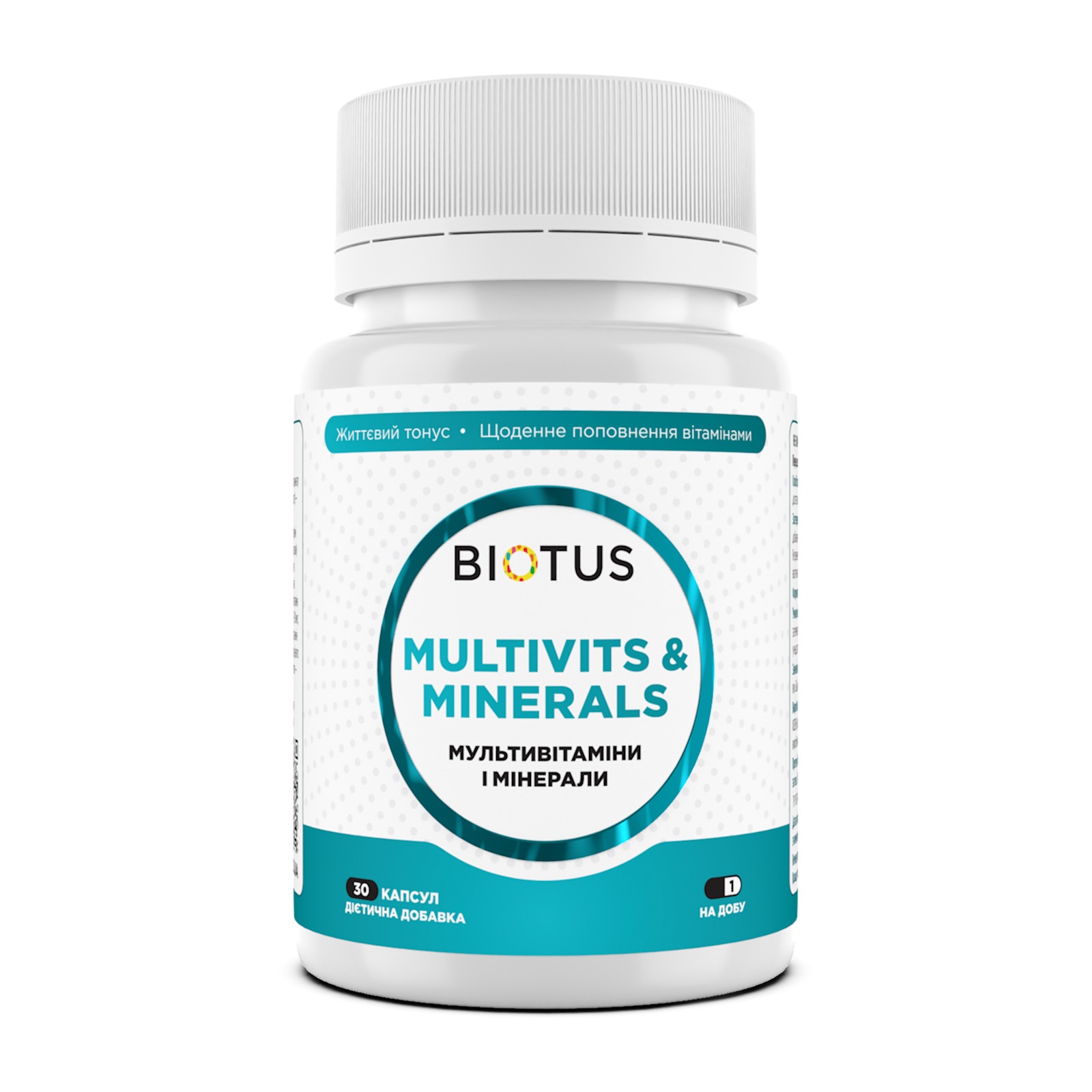 Мультивітаміни та мінерали, Biotus Multivits & Minerals, 30 капсул
