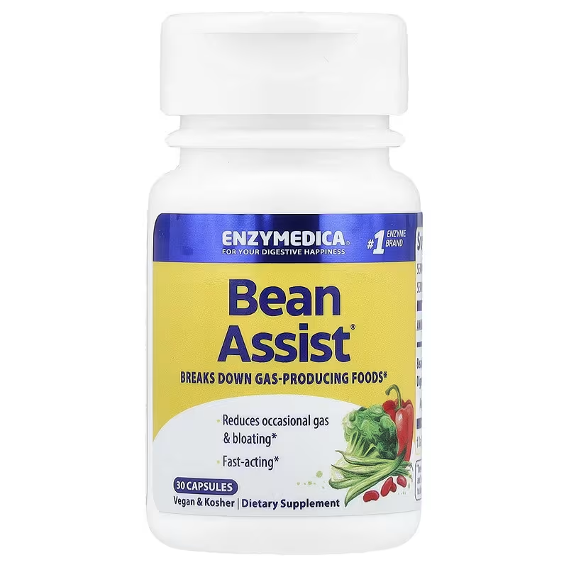 Фермент для перетравлення складних вуглеводів, Enzymedica BeanAssist, 30 капсул