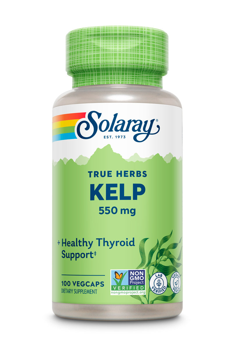 Водорості келп, Solaray Kelp Seaweed, 550 мг, 100 вегетаріанських капсул
