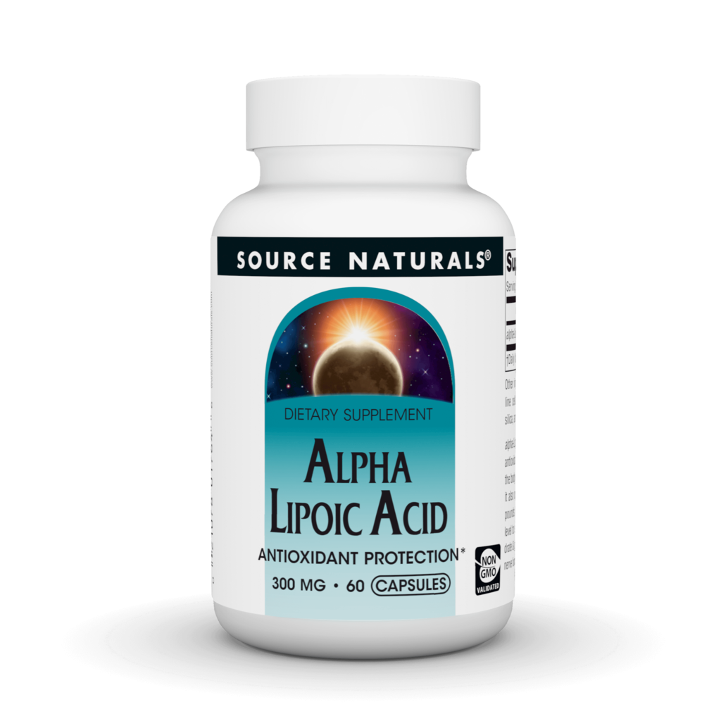 Альфа-ліпоєва кислота, Source Naturals Alpha Lipoic Acid, 300 мг, 60 капсул