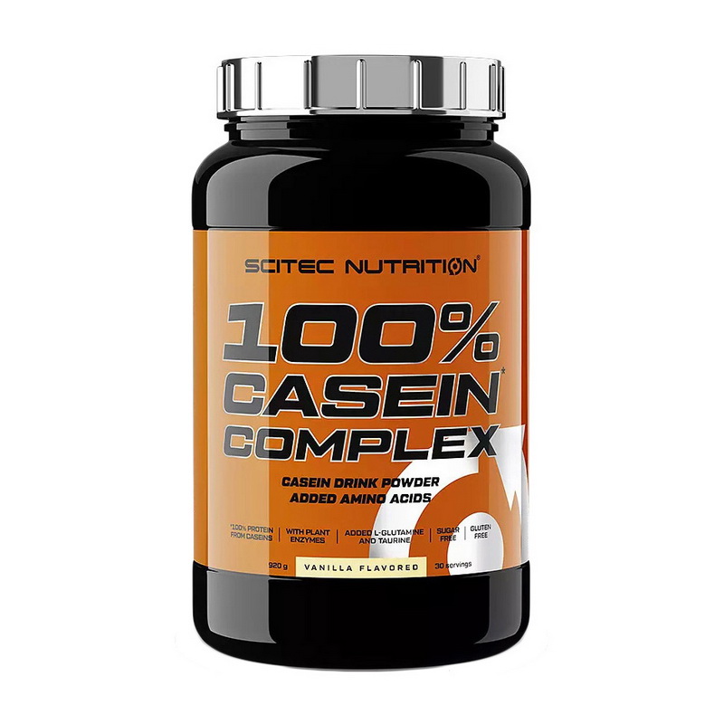 Казеїновий протеїн, Scitec Nutrition 100% Casein Complex, 920 г (Бельгійський шоколад)