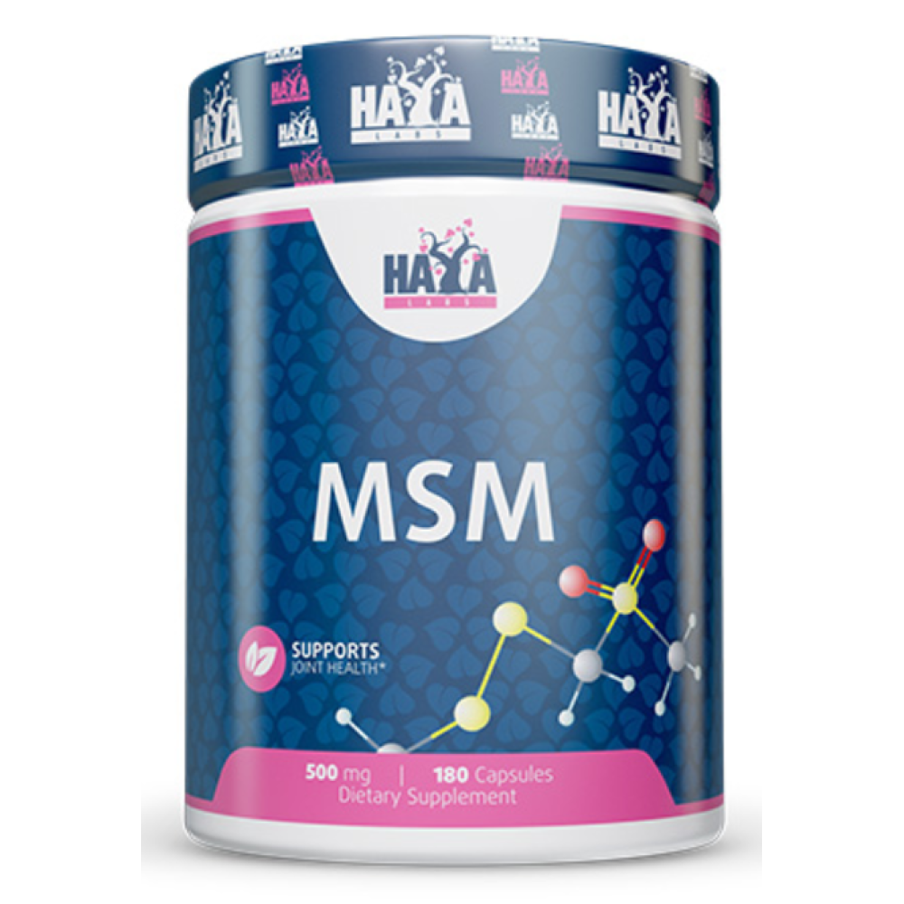 МСМ (метилсульфонілметан), Haya Labs MSM, 500 мг, 180 капсул