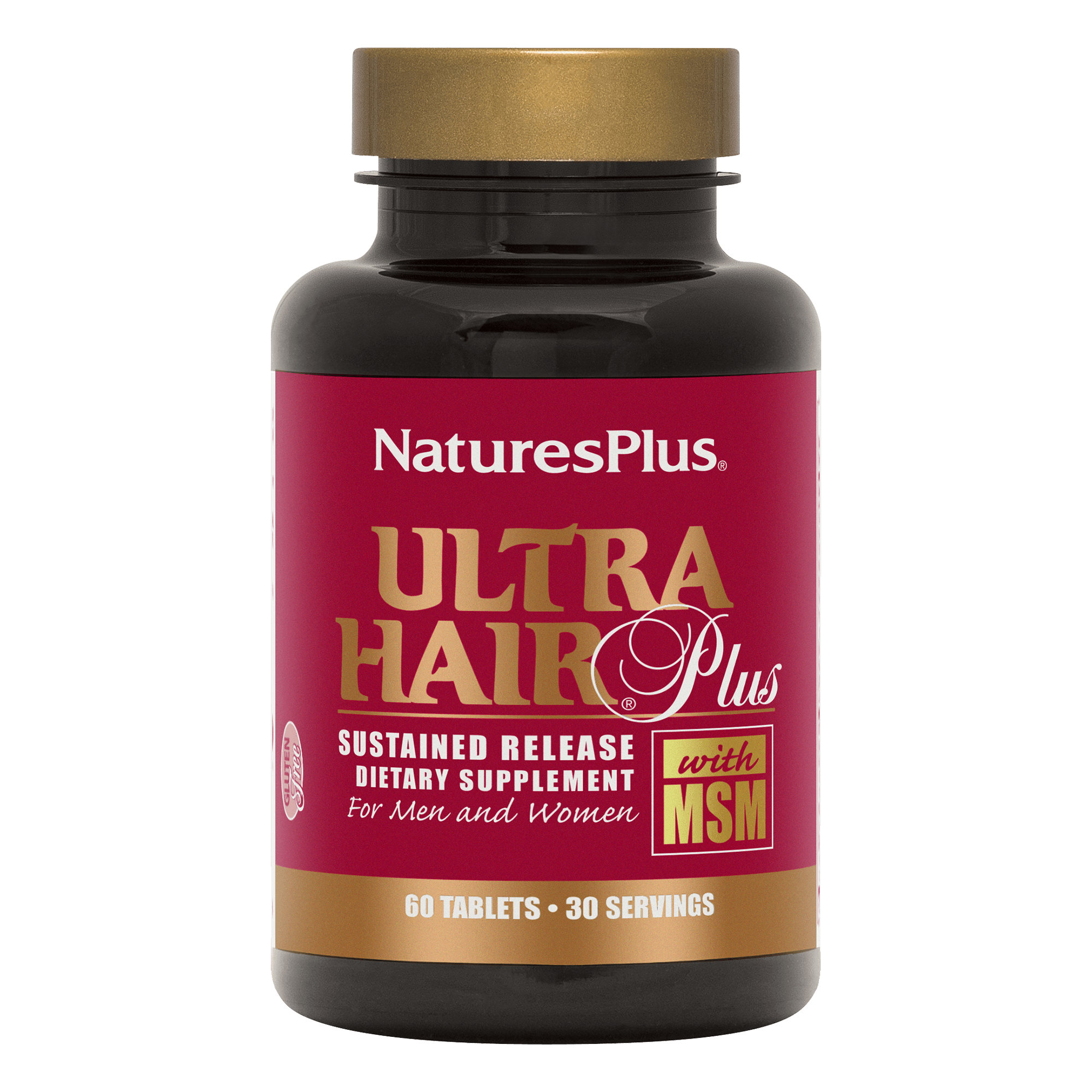 Комплекс для здоров'я волосся з МСМ, Natures Plus Ultra Hair Plus with MSM, 60 таблеток