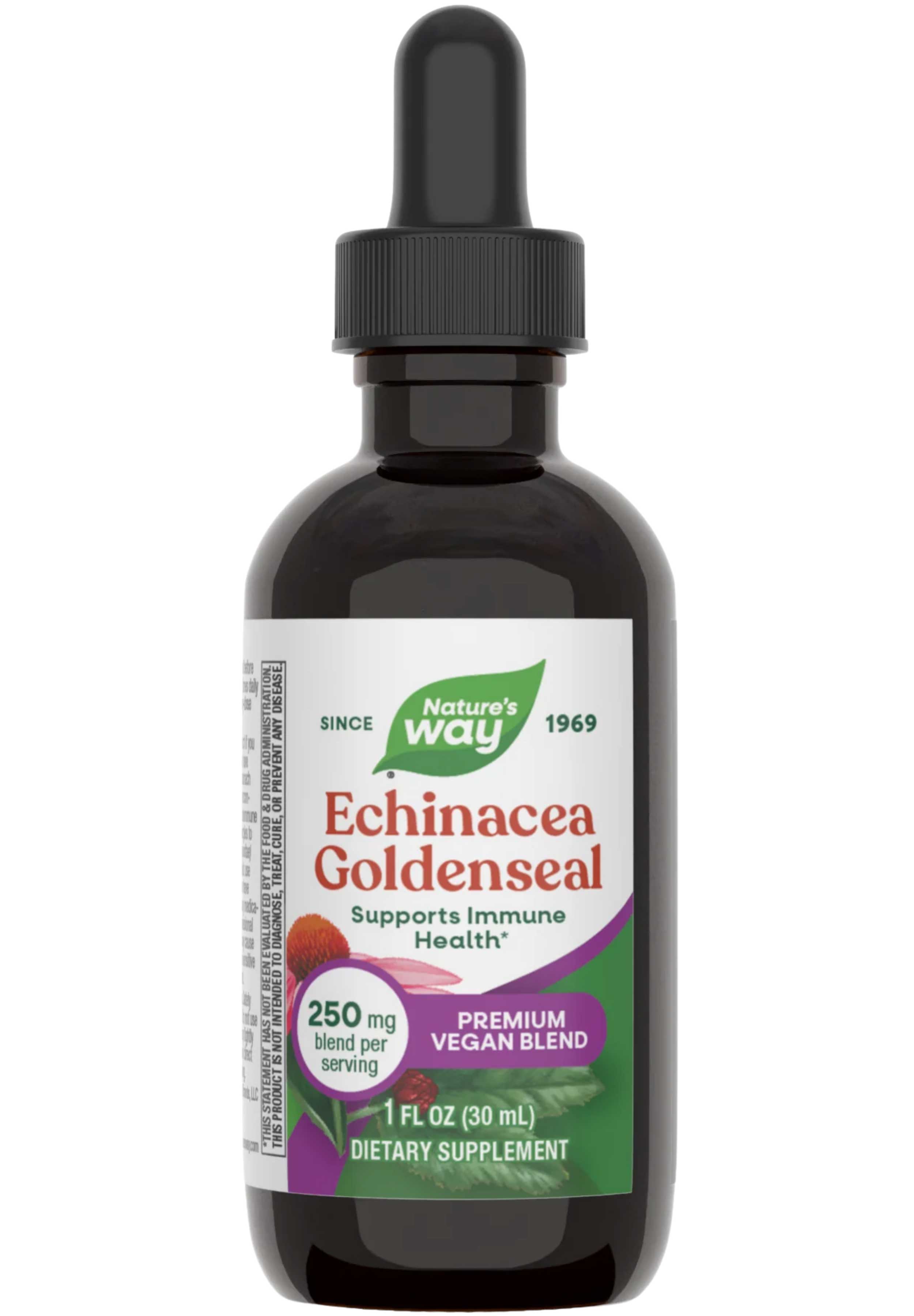 Ехінацея та гідрастіс, Nature's Way Echinacea Goldenseal, 250 мг, 30 мл