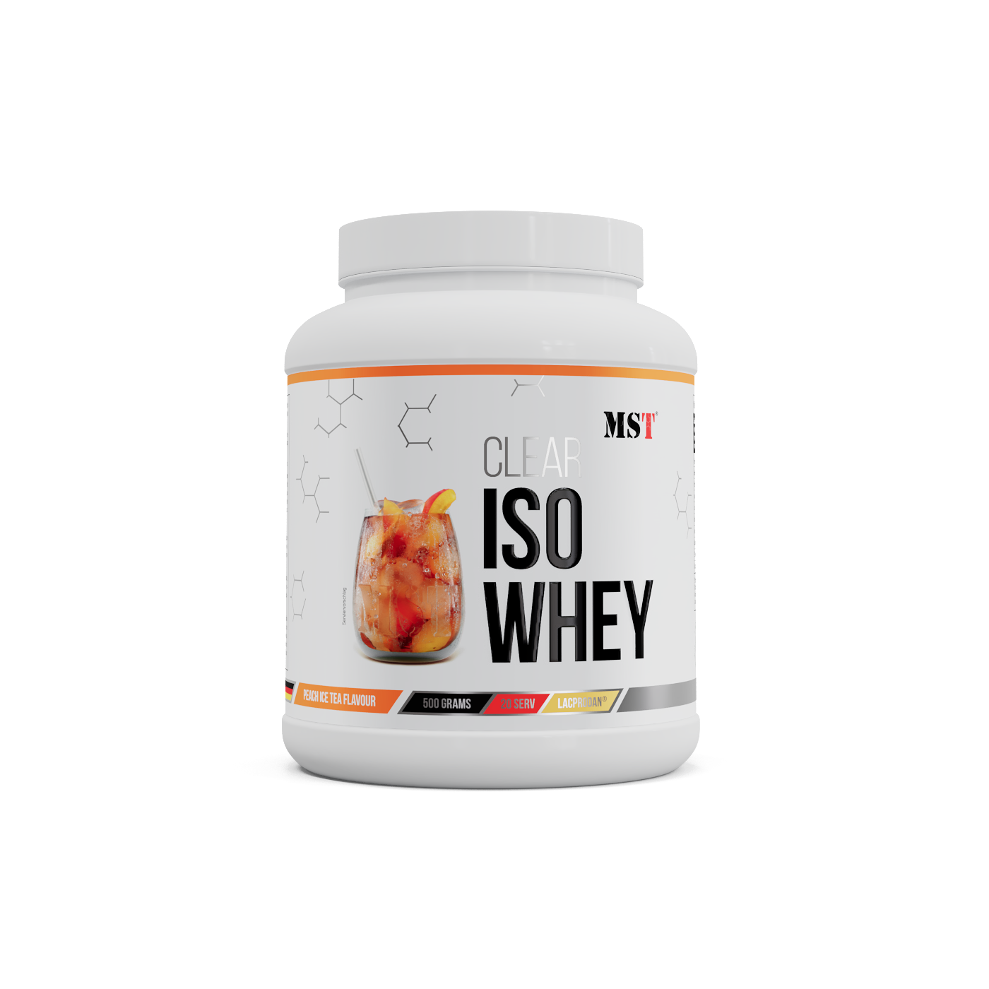 Сироватковий ізолят, MST Clear Iso Whey, 500 г (Персик з льодом)