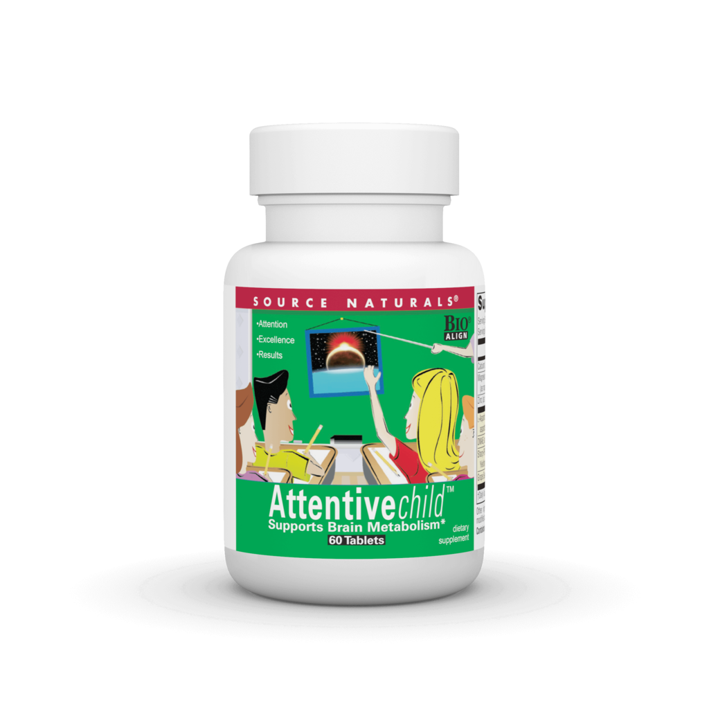 Комплекс для підтримки уваги у дітей, Source Naturals Attentive Child, 60 таблеток