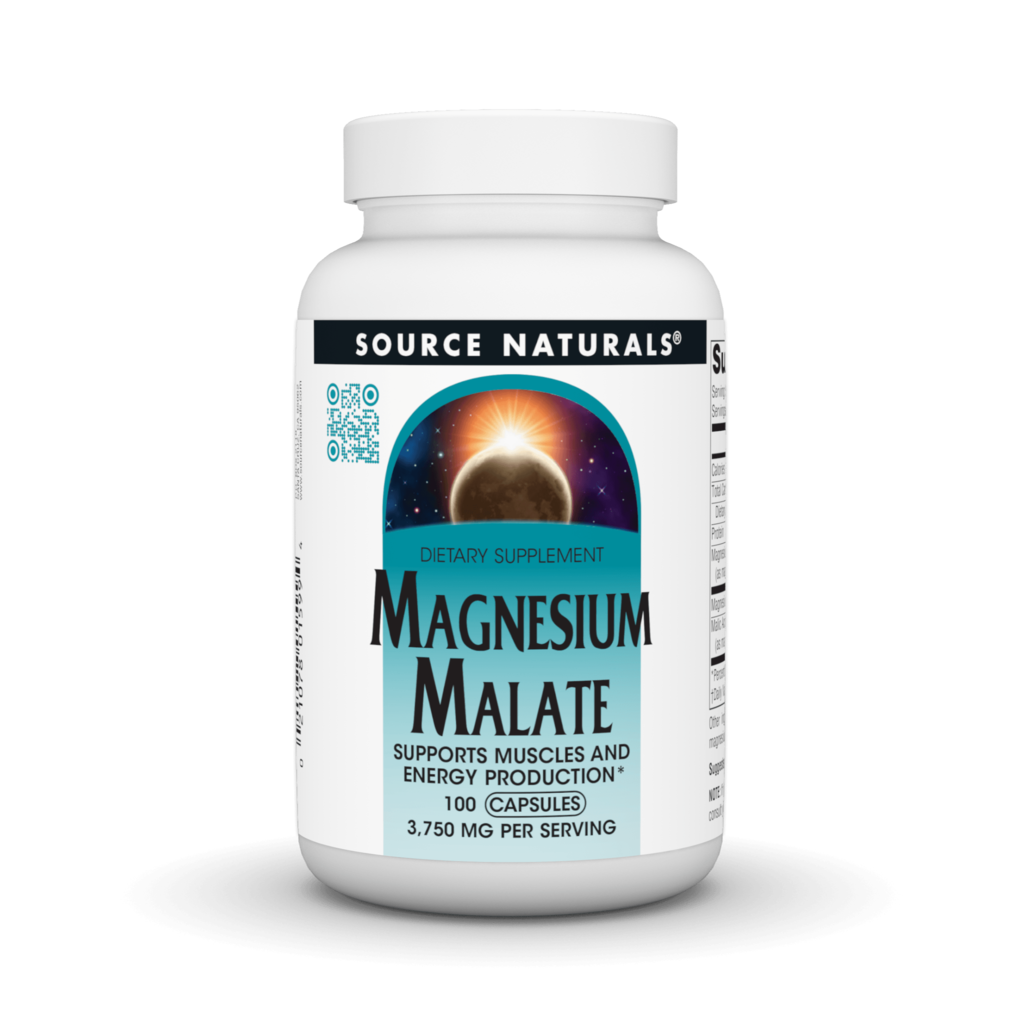 Магній малат, Source Naturals Magnesium Malate, 625 мг, 100 капсул