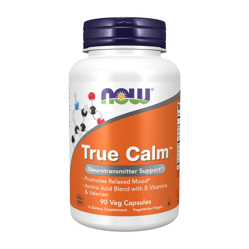 Амінокислотний комплекс для релаксації, Now Foods True Calm Amino Relaxer, 90 вегетаріанських капсул