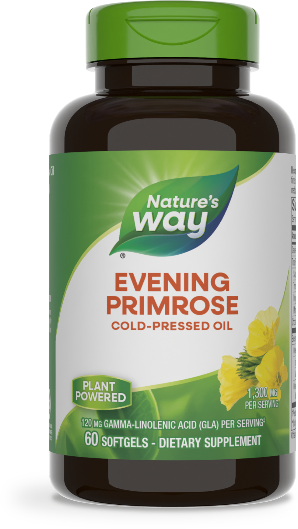 Олія примули вечірньої, Nature's Way Evening Primrose, 1300 мг, 60 м'яких капсул