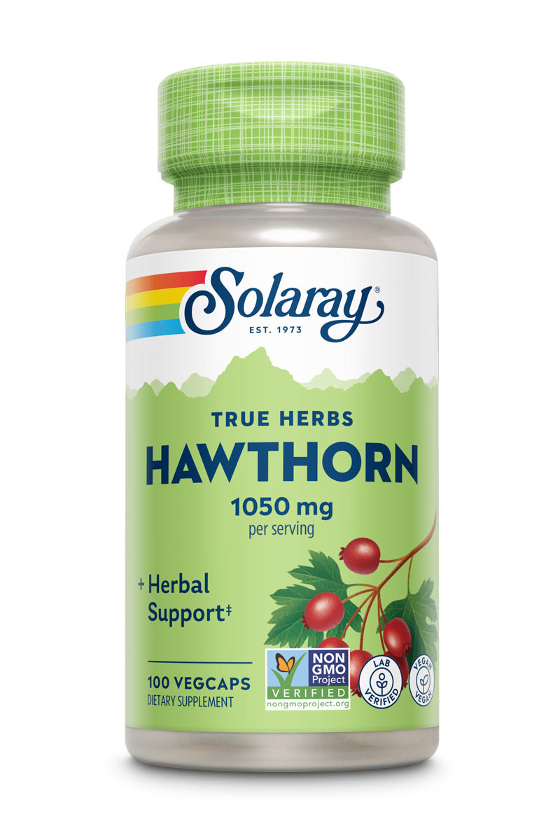 Екстракт ягід глоду, Solaray Hawthorn Berry, 525 мг, 100 вегетаріанських капсул