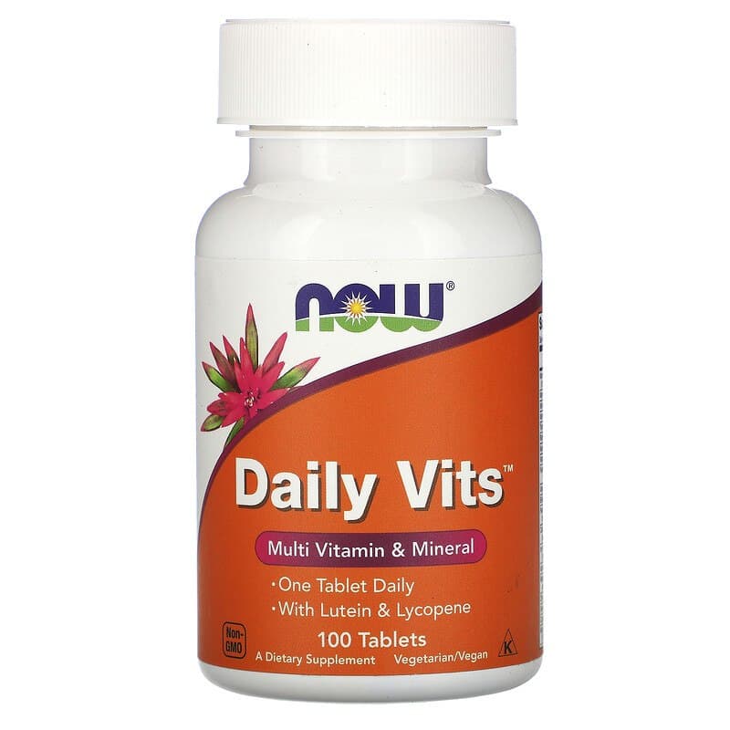 Мультивитамины и минералы, Now Foods Daily Vits, 100 таблеток