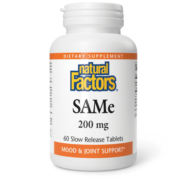 SAM-e (дисульфат тозилат), Natural Factors SAMe Disulfate Tosylate, 200 мг, 60 таблеток