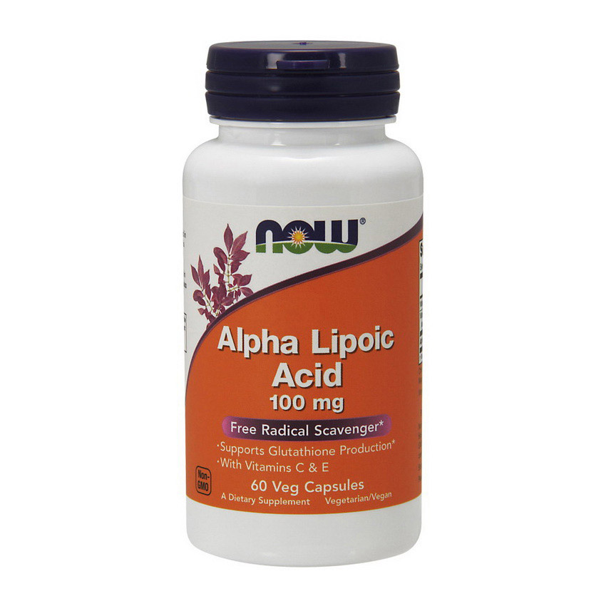 Альфа-ліпоєва кислота, Now Foods Alpha Lipoic Acid 100 mg, 60 капсул