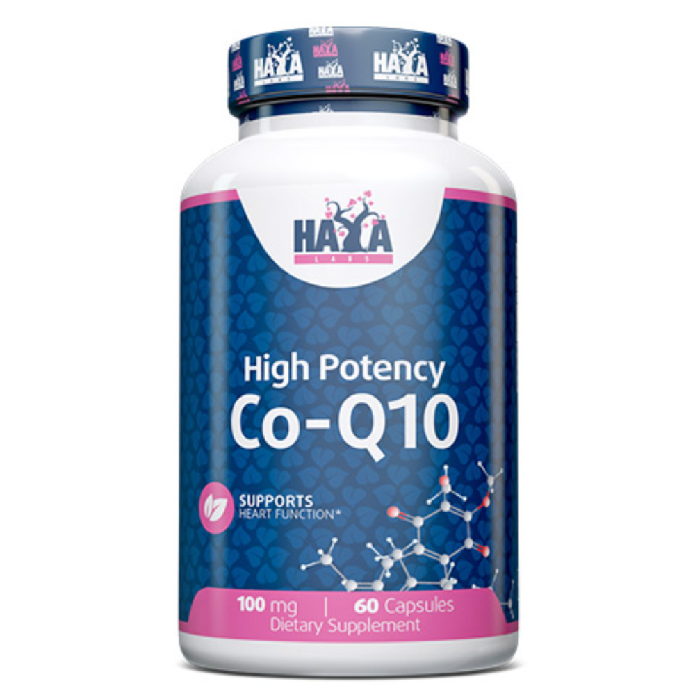 Коензим Q10, Haya Labs High Potency Co-Q10, 100 мг, 60 капсул