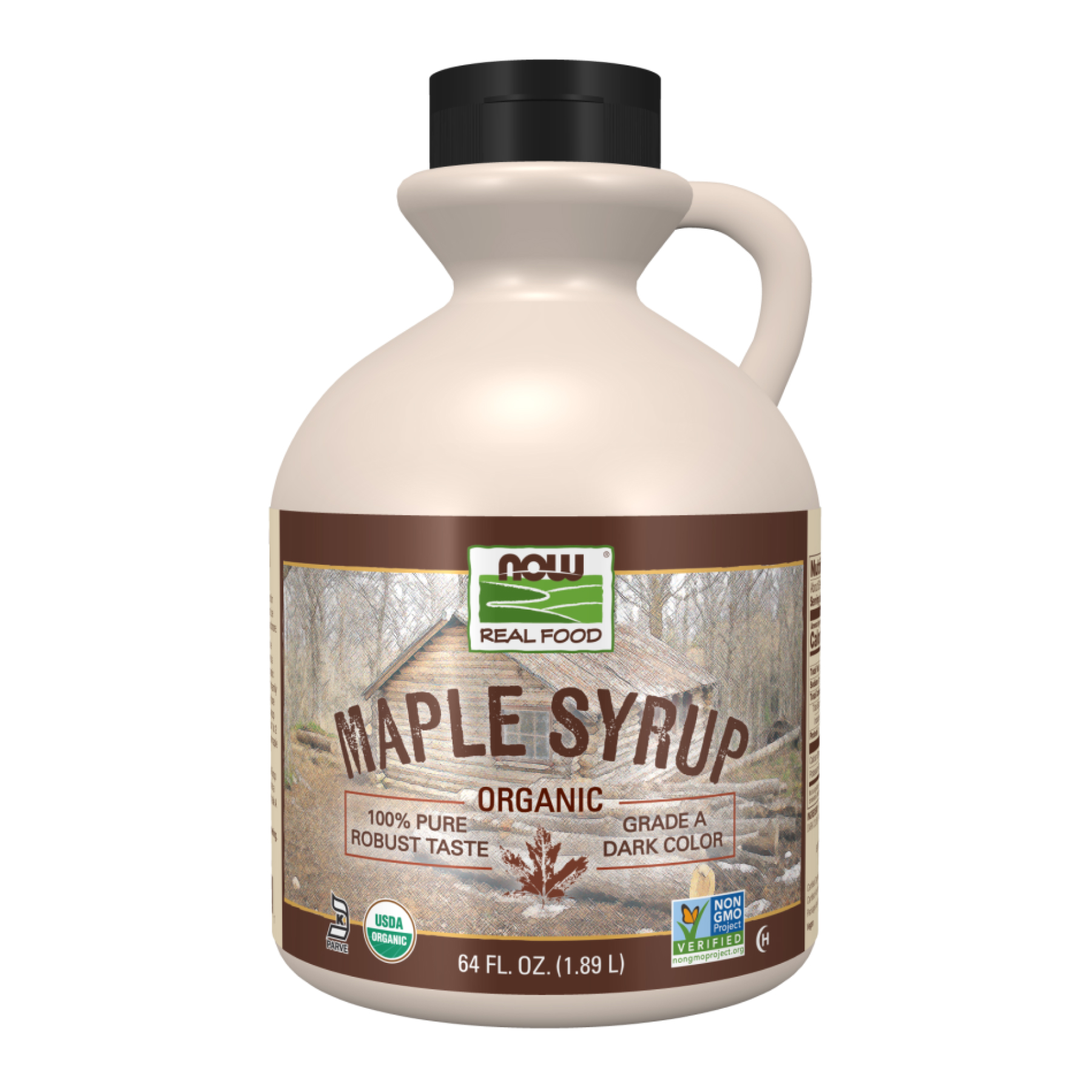 Кленовий сироп органічний, Now Foods Maple Syrup Organic Grade A Dark Color, 473 мл
