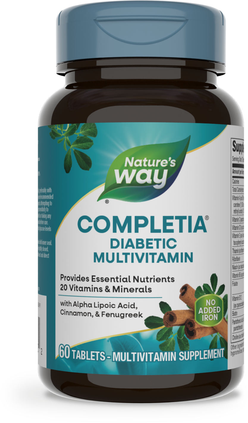 Мультивітаміни без заліза для діабетиків, Diabetic Complete Multi-Vitamin, Nature's Way, 60 таблеток