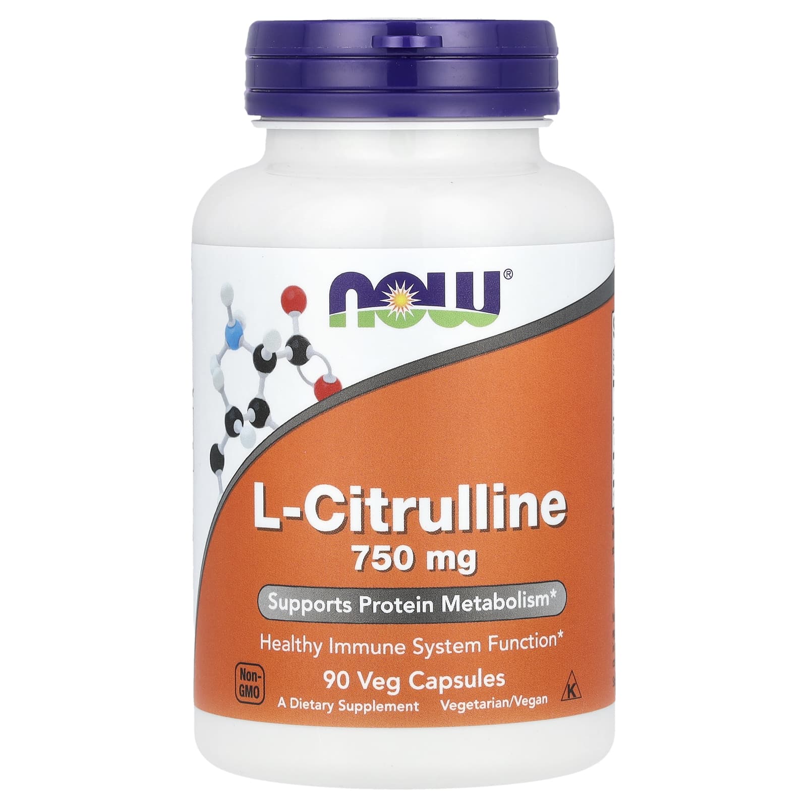 NOW L-Citrulline 750 mg (90 veg caps)
