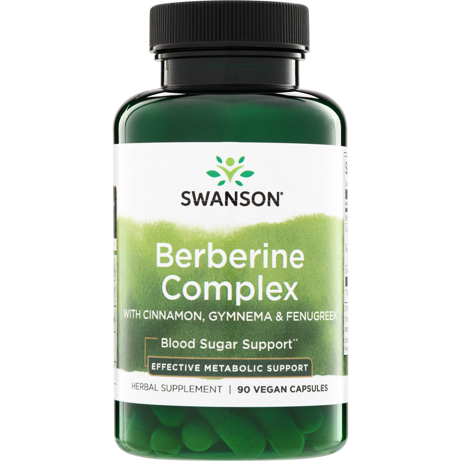 Берберин з корицею, джимнемою та пажитником, Swanson Berberine Complex with Cinnamon Gymnema & Fenugreek, 90 вегетаріанських капсул