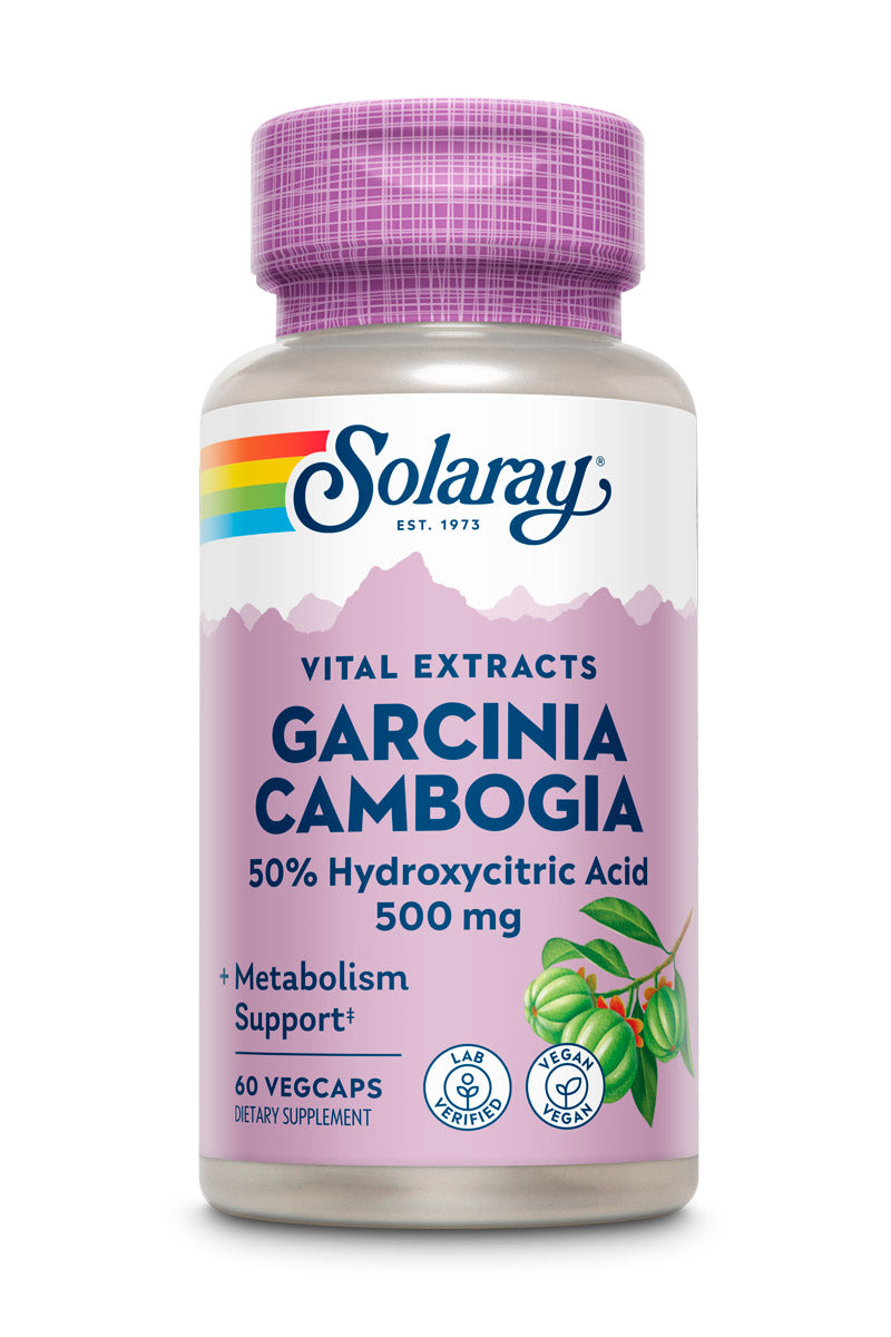 Екстракт гарцинії камбоджійської, Solaray Garcinia Cambogia Fruit Ext, 500 мг, 60 вегетаріанських капсул