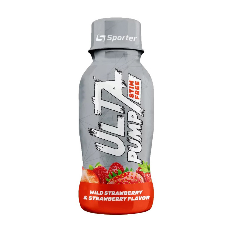 Передтренувальний комплекс без стимуляторів, Sporter Ultra Pump Shot Stim Free (Дика суниця та полуниця)