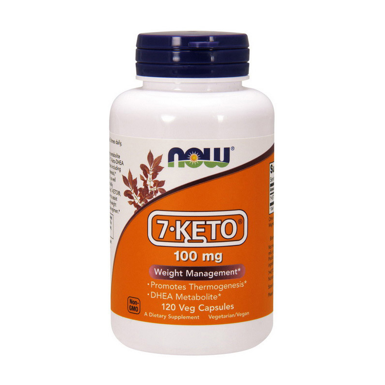7-KETO, Now Foods 7-KETO, 100 мг, 120 вегетаріанських капсул