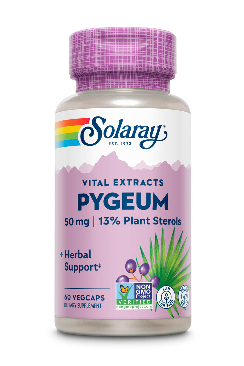 Екстракт кори африканської сливи, Solaray Pygeum Bark Extract, 50 мг, 60 вегетаріанських капсул